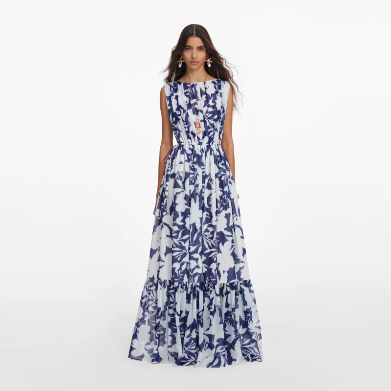 Printed Georgette Maxi Dress made by Self-Portrait