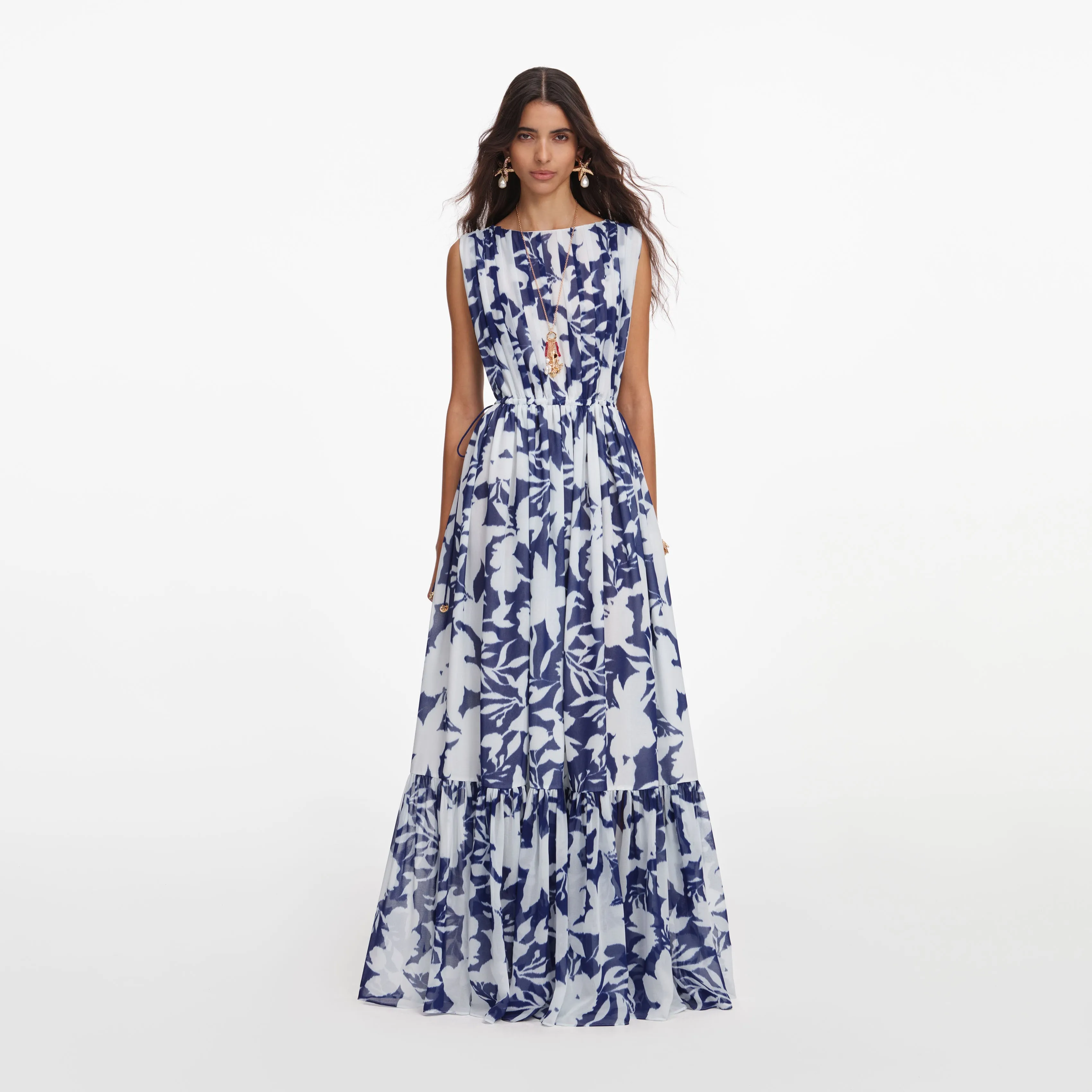 Printed Georgette Maxi Dress sold by Self-Portrait