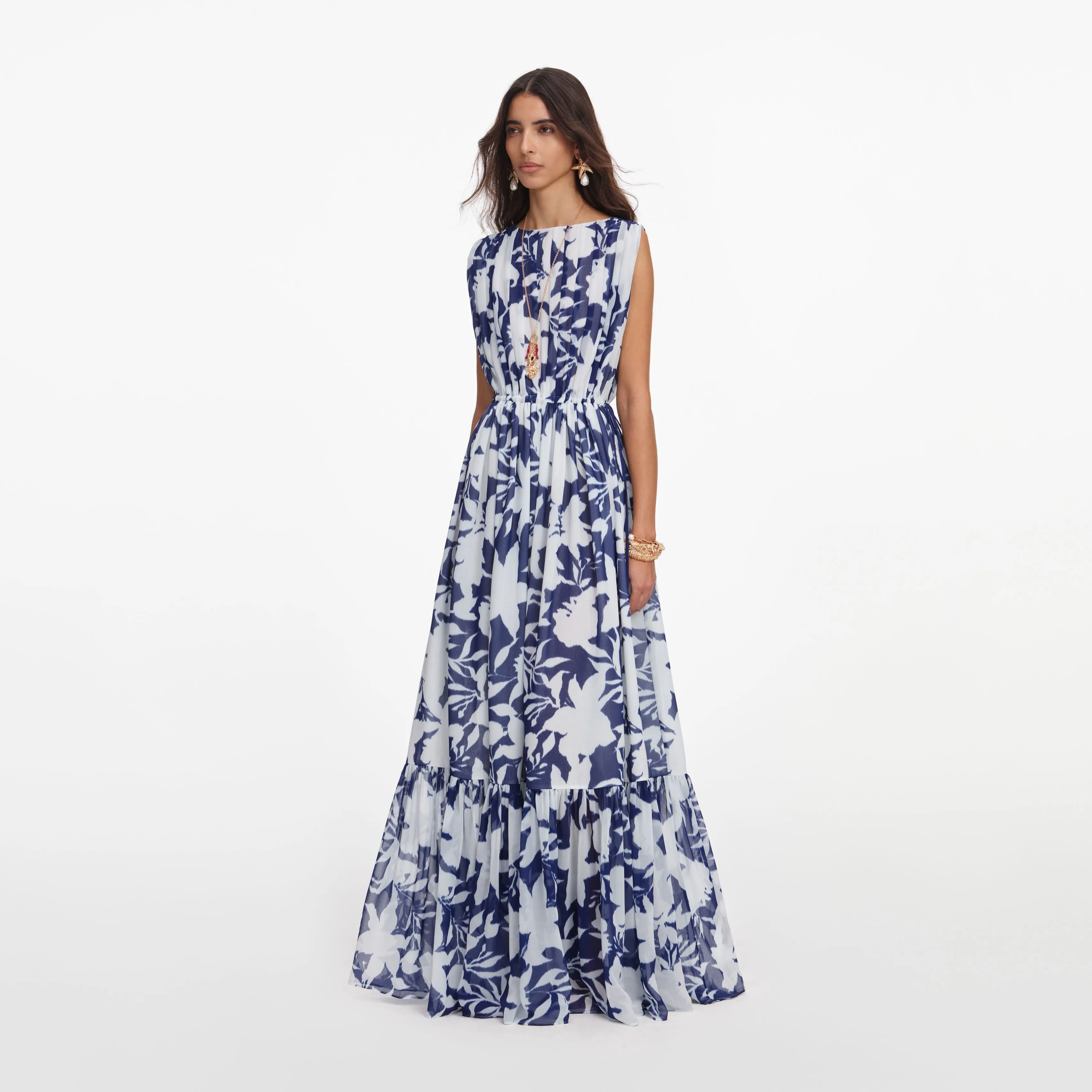 Printed Georgette Maxi Dress sold by Self-Portrait product image thumbnail 2