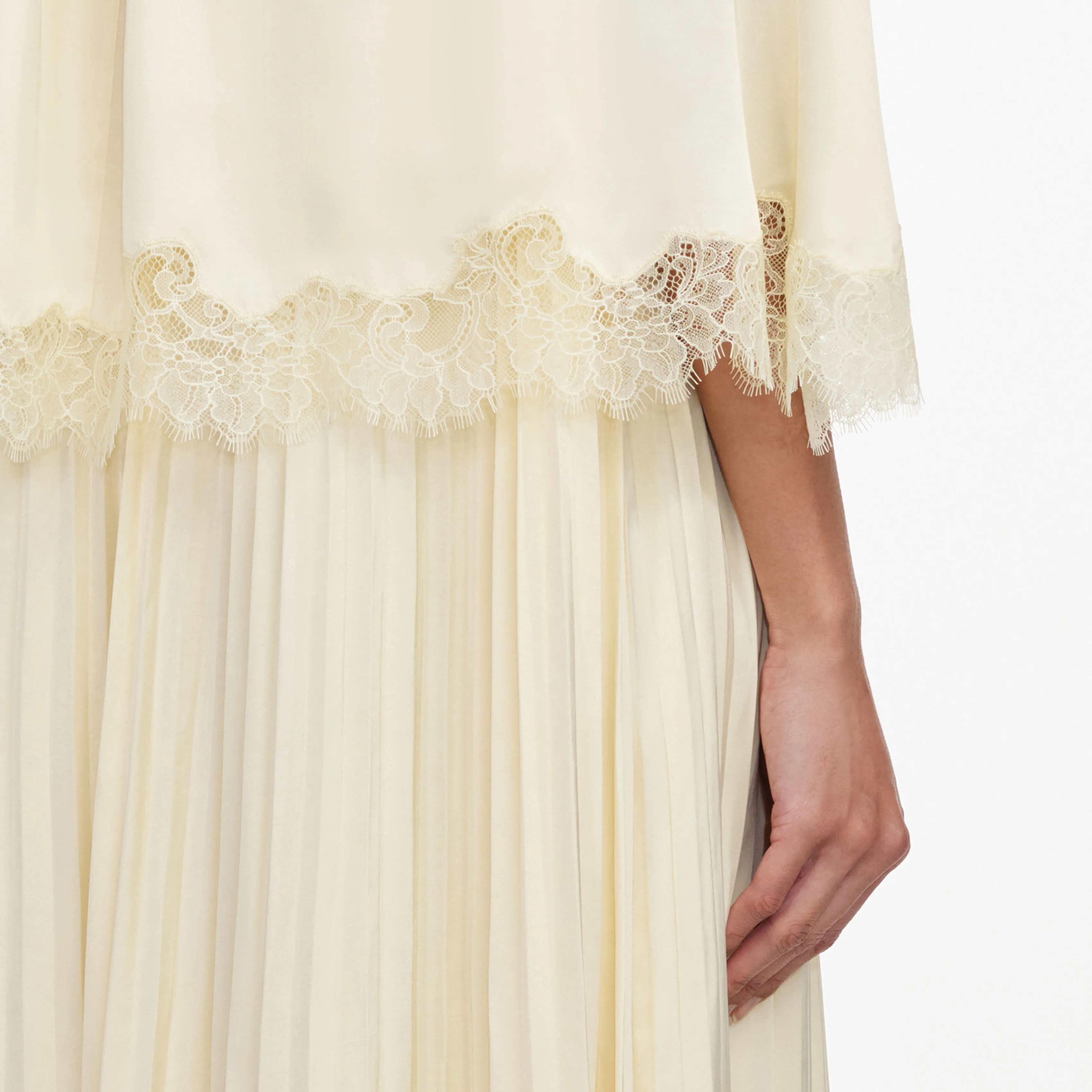 Yellow Tie Neck Cape Maxi Dress sold by Self-Portrait product image thumbnail 5