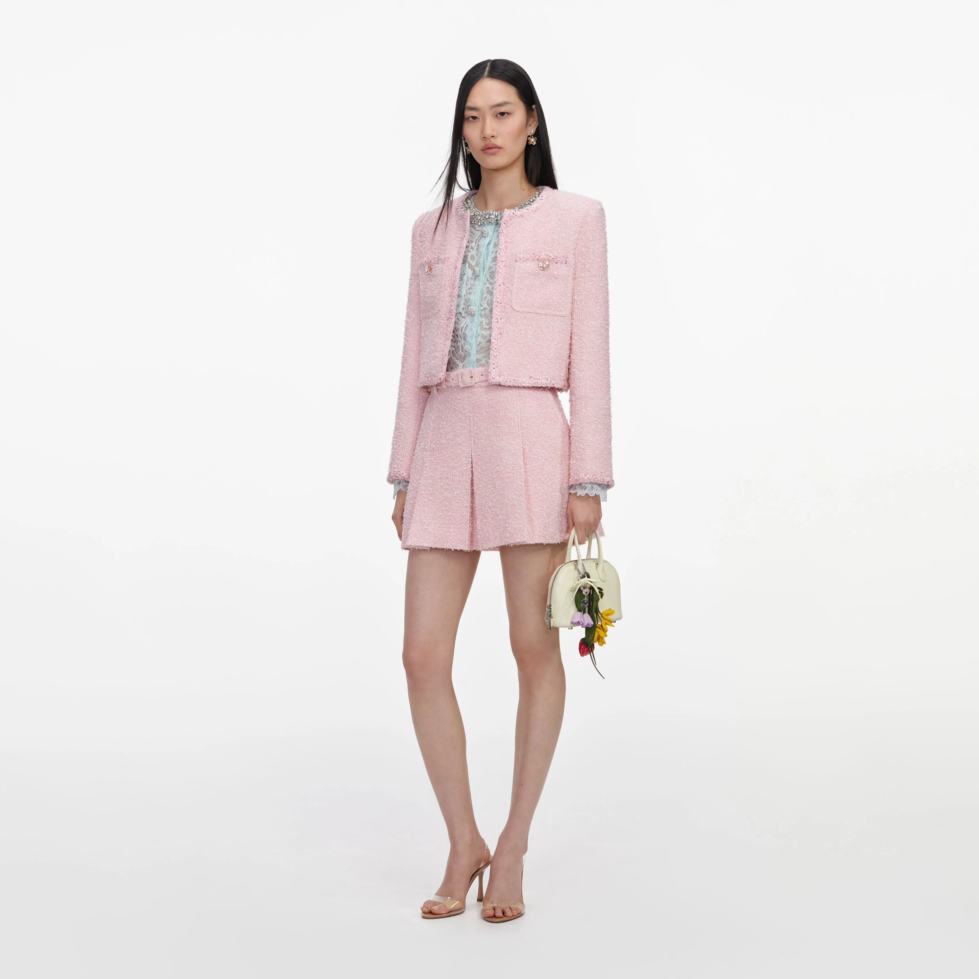 Pink Boucle Jacket sold by Self-Portrait product image thumbnail 2