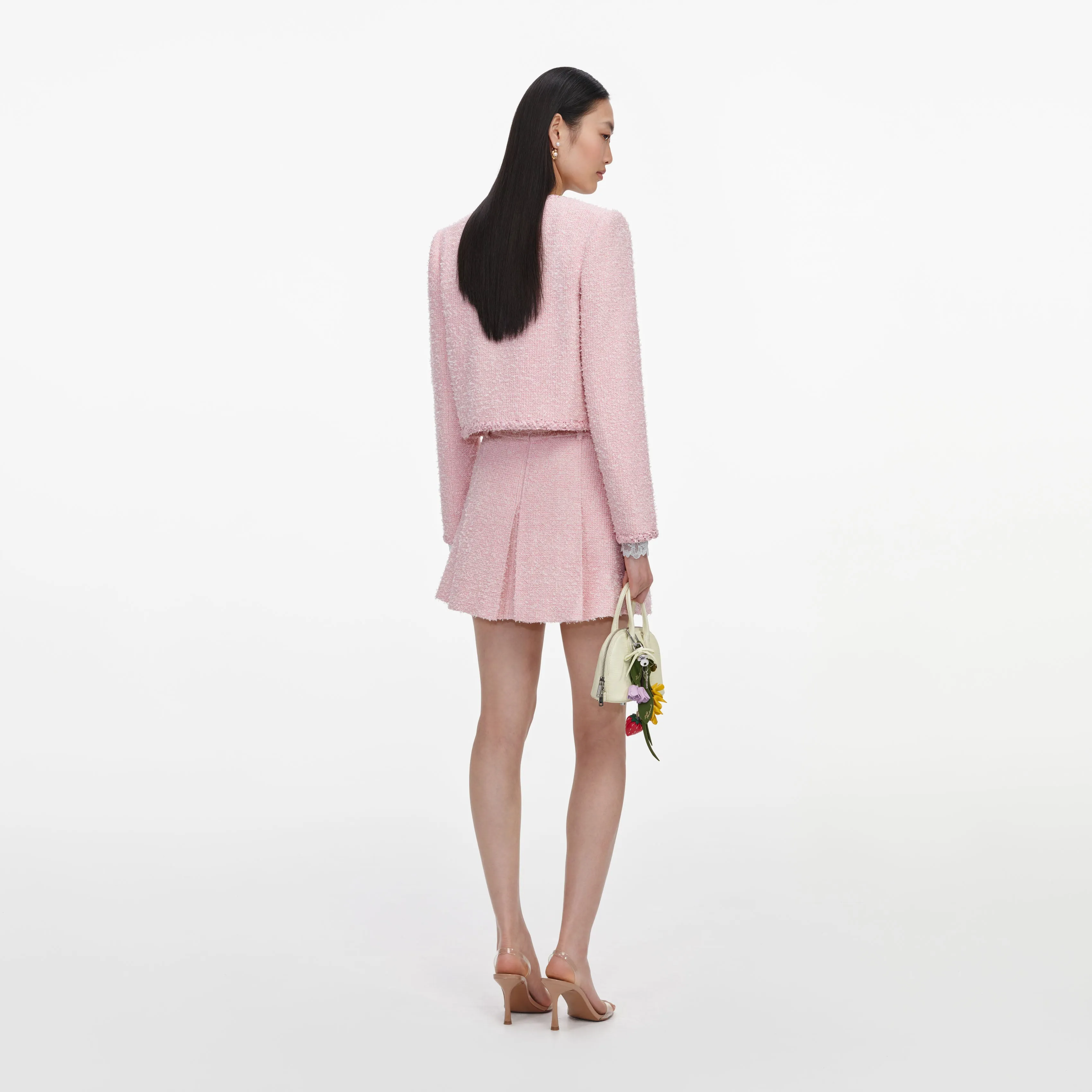 Pink Boucle Jacket sold by Self-Portrait product image thumbnail 3