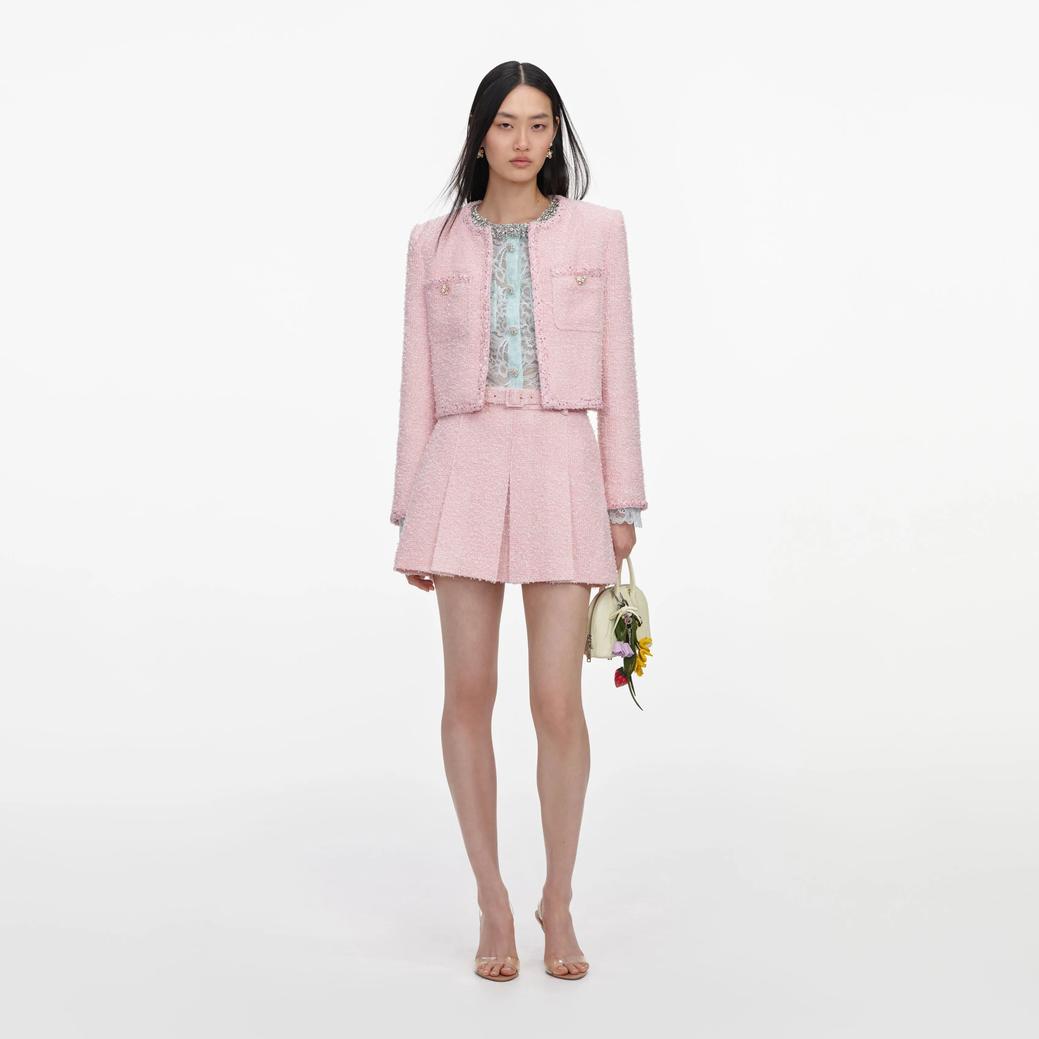 Pink Boucle Jacket sold by Self-Portrait