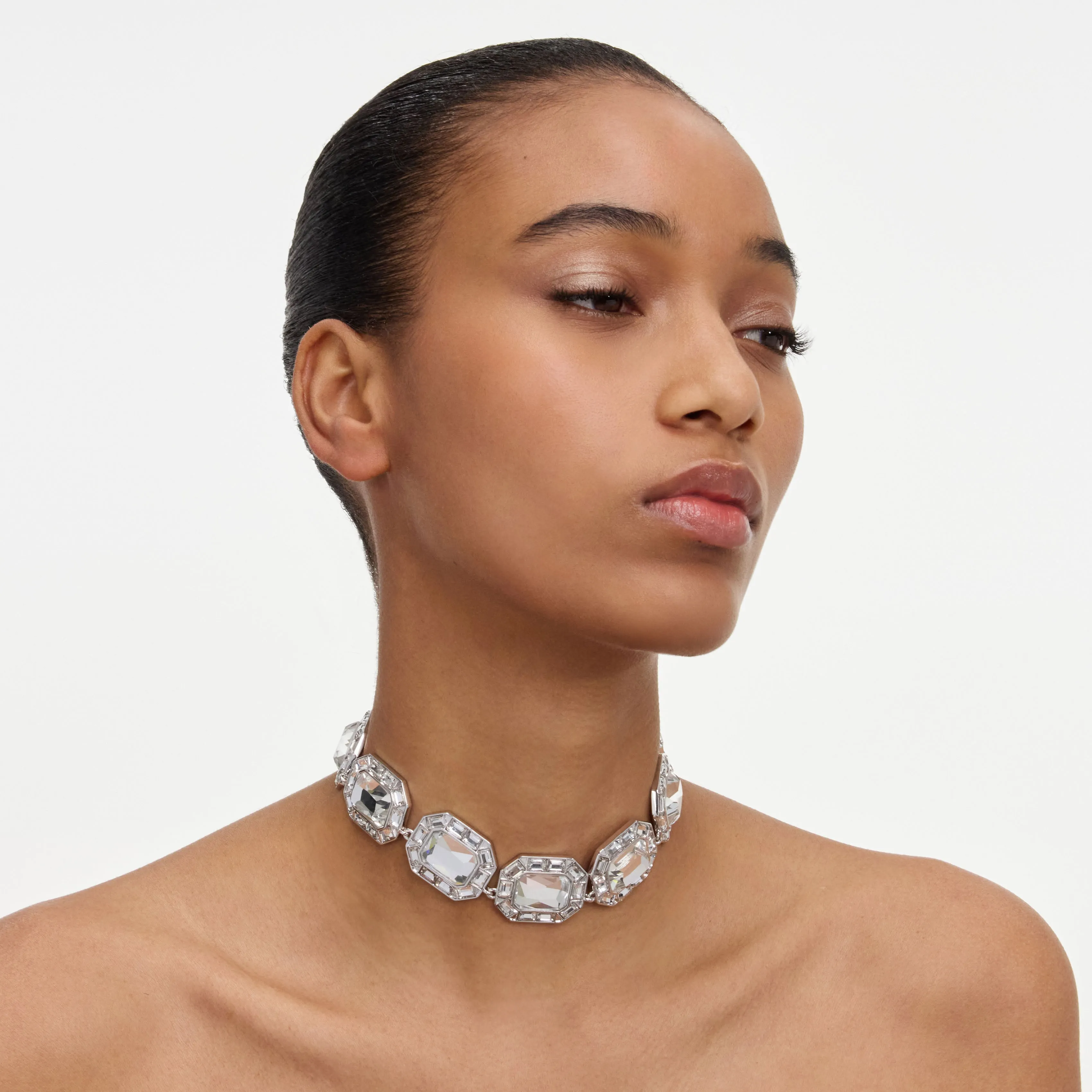 Silver Crystal Necklace sold by Self-Portrait product image thumbnail 2