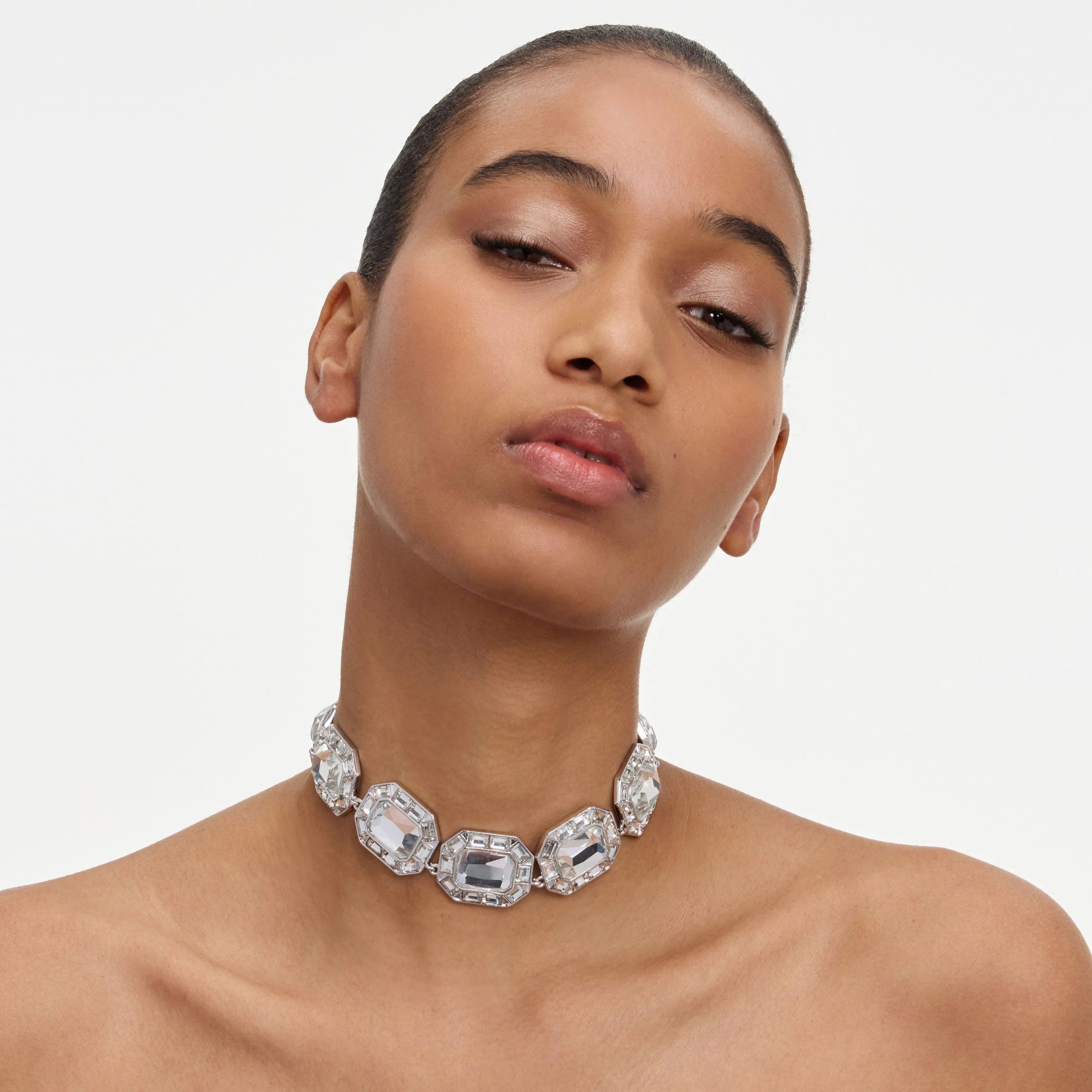 Silver Crystal Necklace sold by Self-Portrait product image thumbnail 4