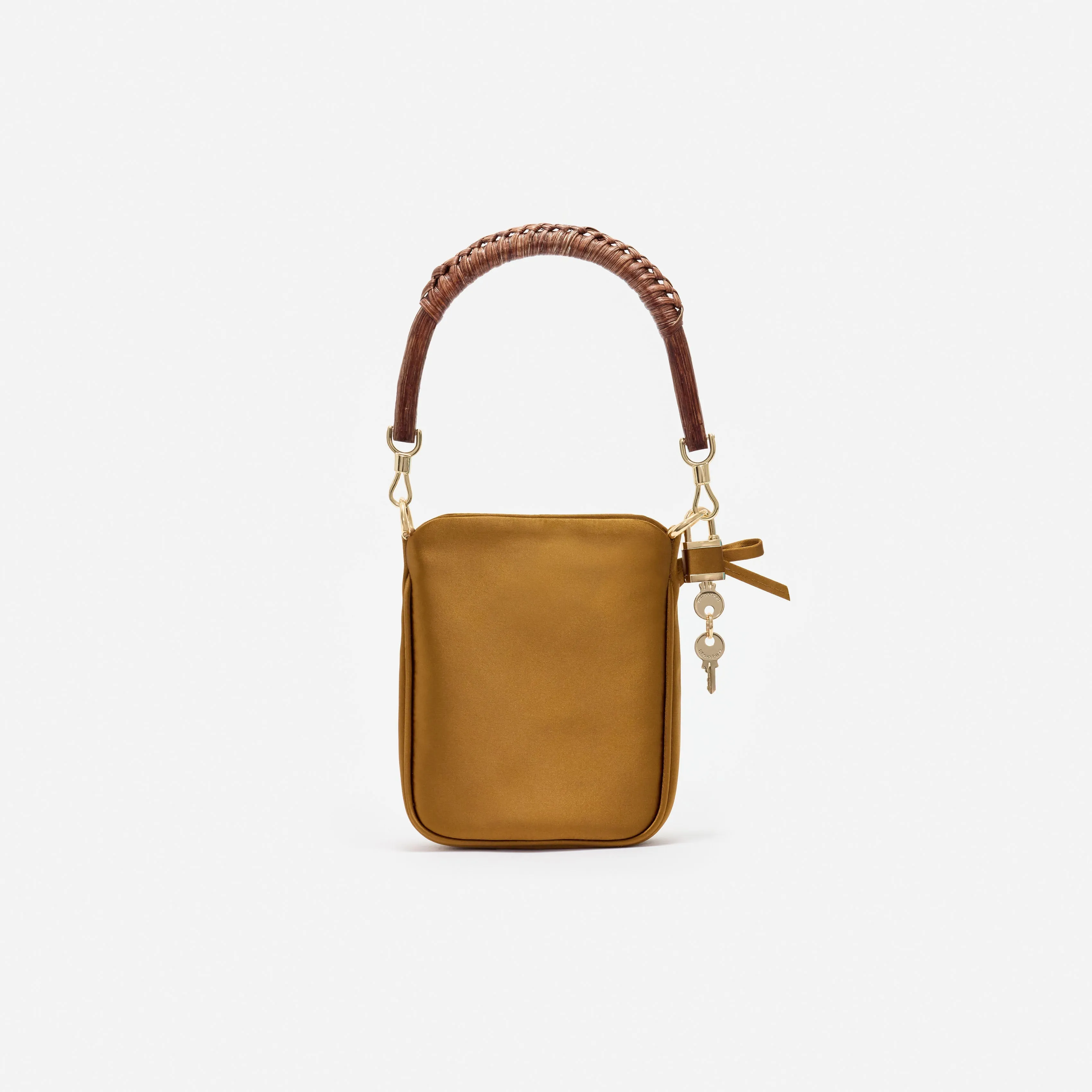 Gold Satin Mini Tote Bag sold by Self-Portrait product image thumbnail 3