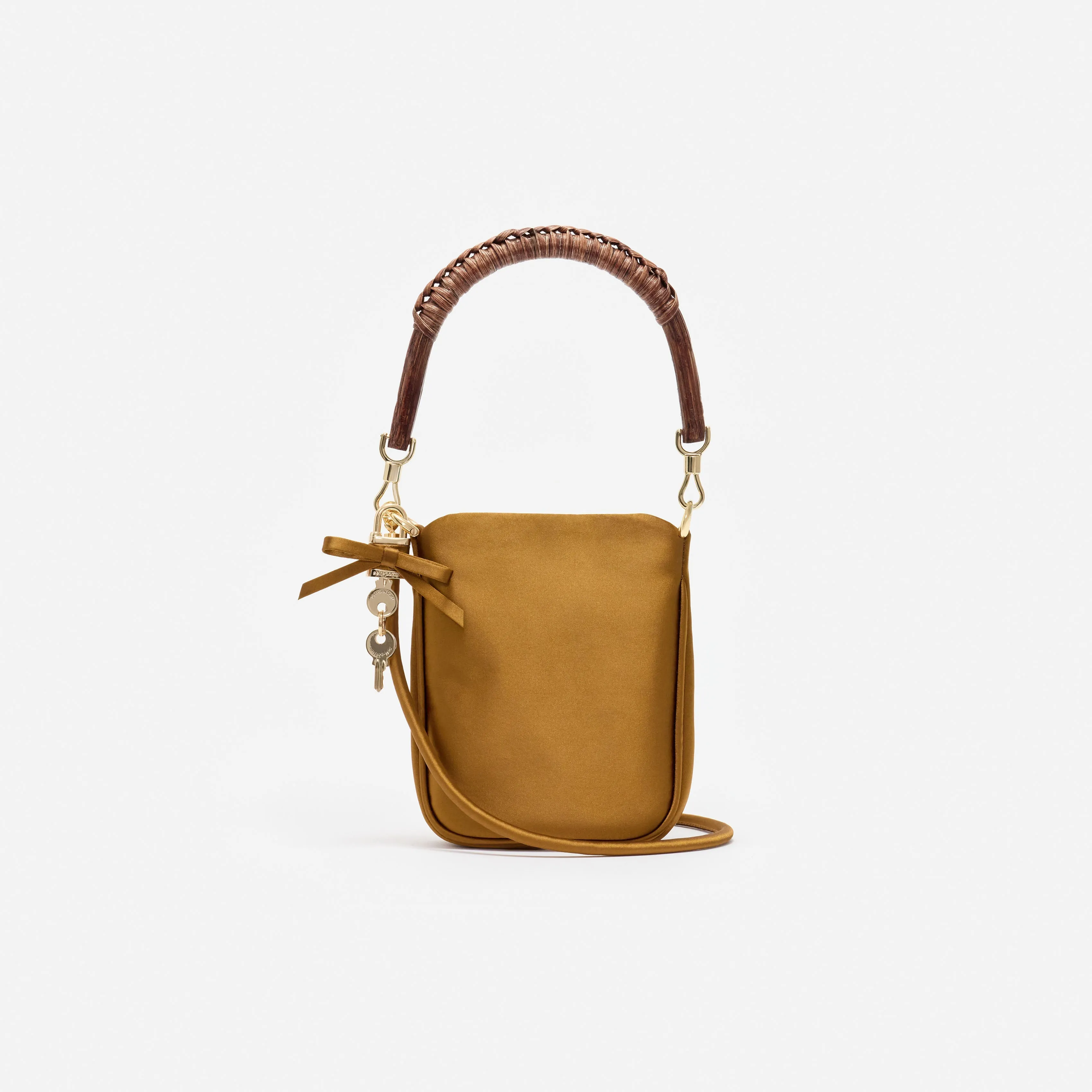 Gold Satin Mini Tote Bag sold by Self-Portrait product image thumbnail 4
