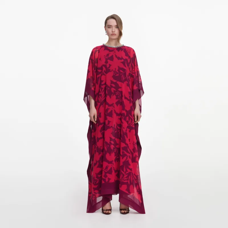 Pink Floral Kaftan made by Self-Portrait