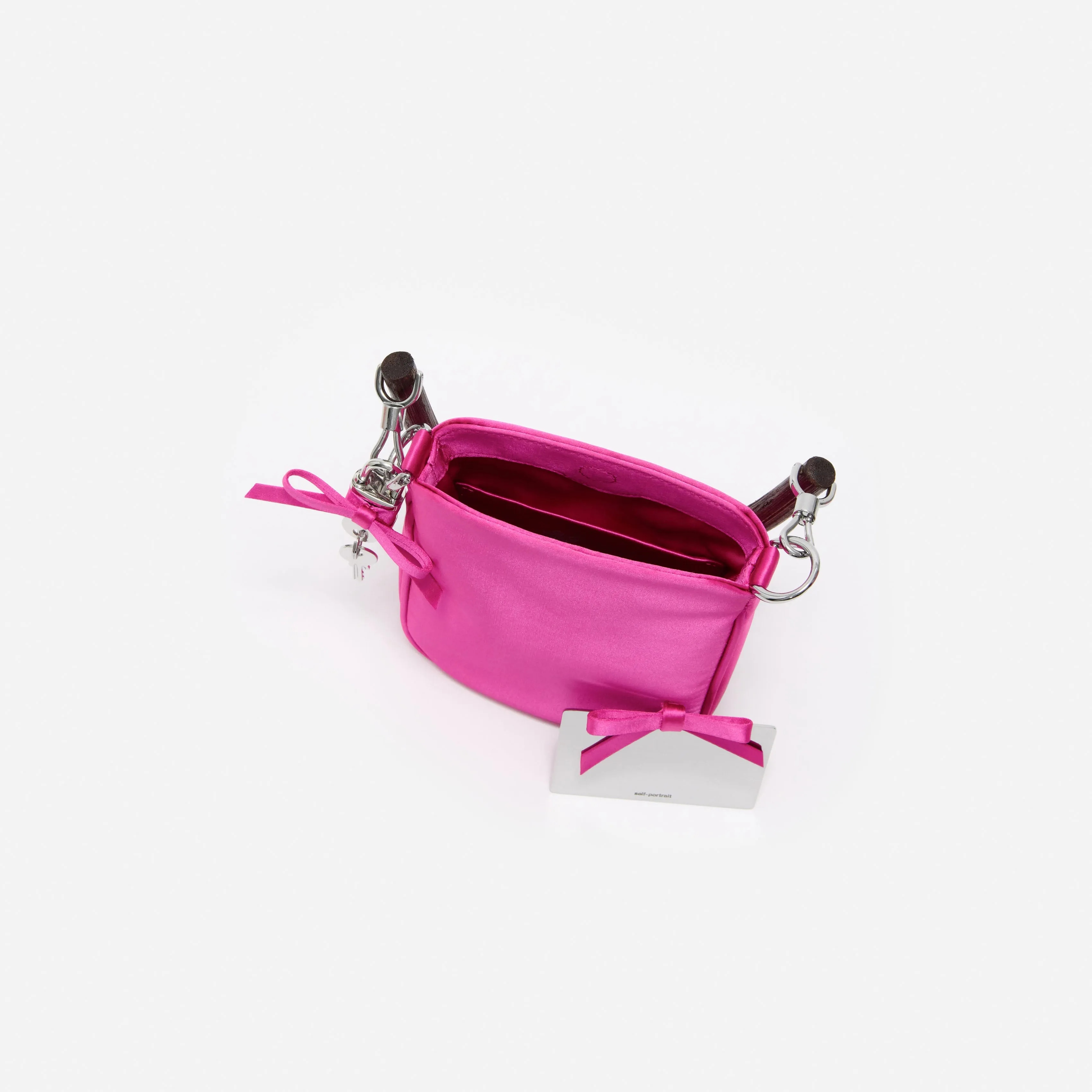 Pink Satin Mini Tote Bag sold by Self-Portrait product image thumbnail 5