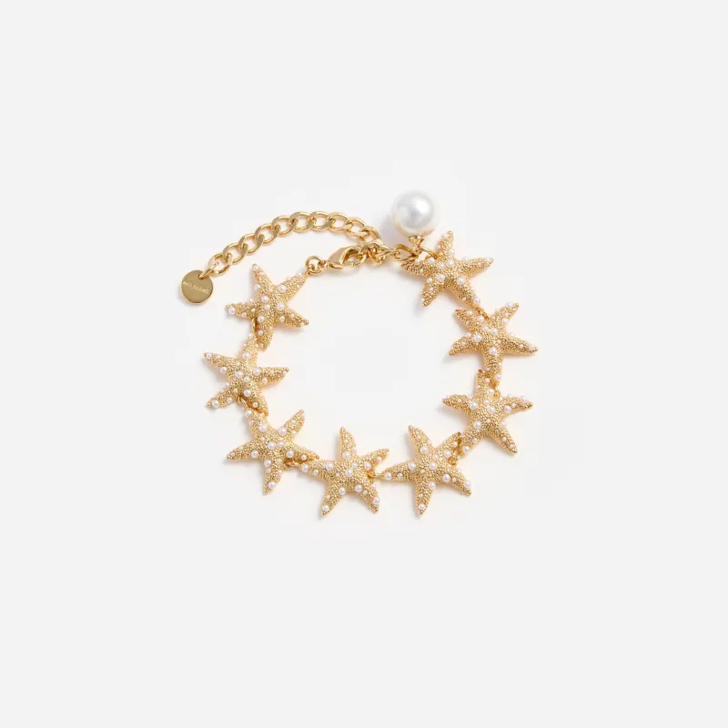 Textured Gold Sea Star Bracelet made by Self-Portrait