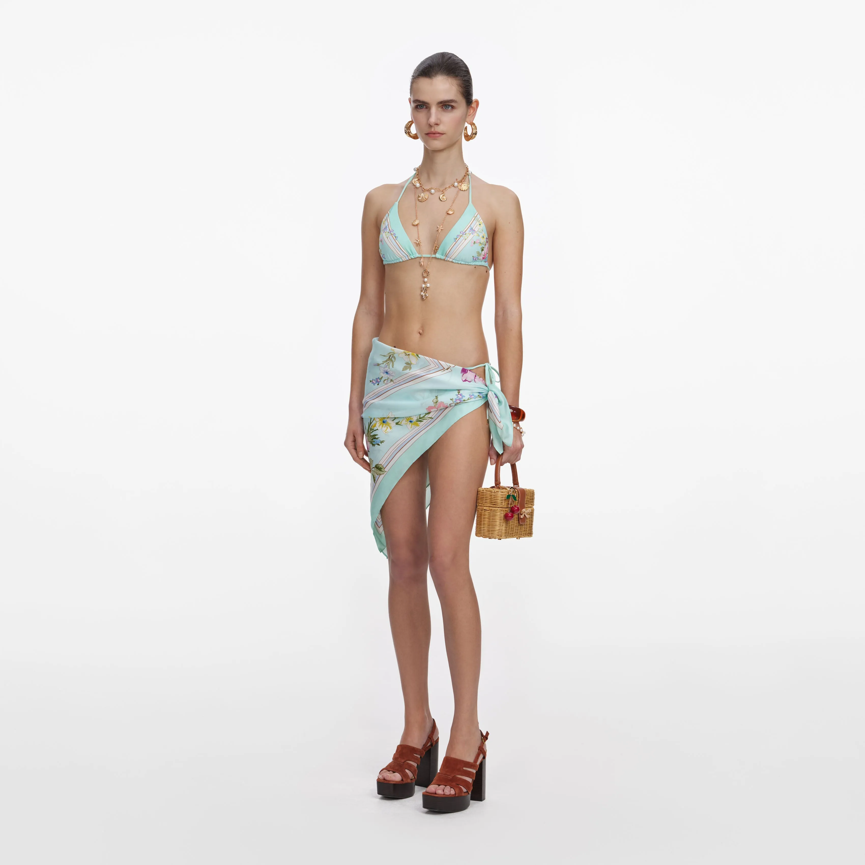 Mint Floral Bikini Top sold by Self-Portrait product image thumbnail 2