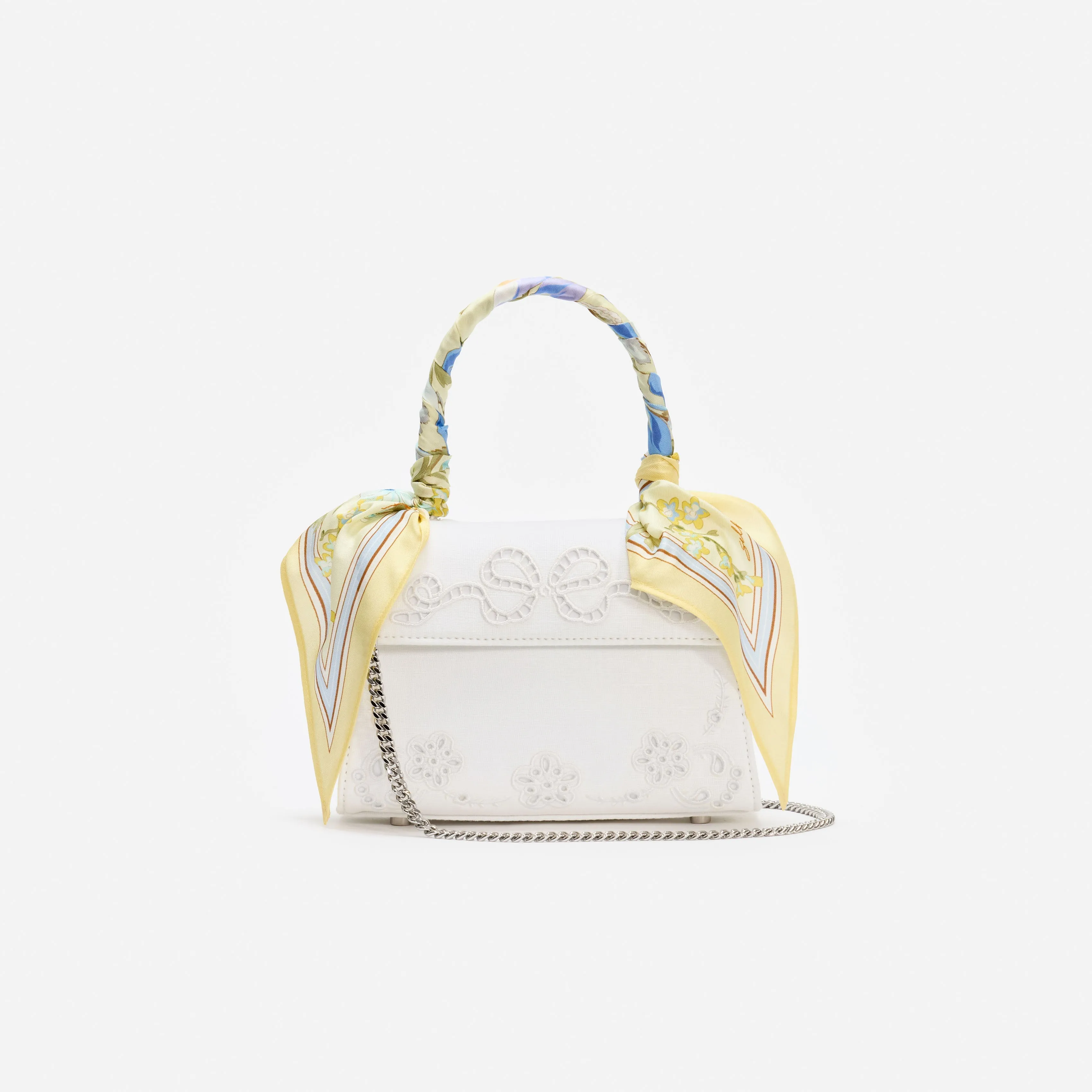 Cream Linen Yellow Floral Mini Bag sold by Self-Portrait product image thumbnail 4
