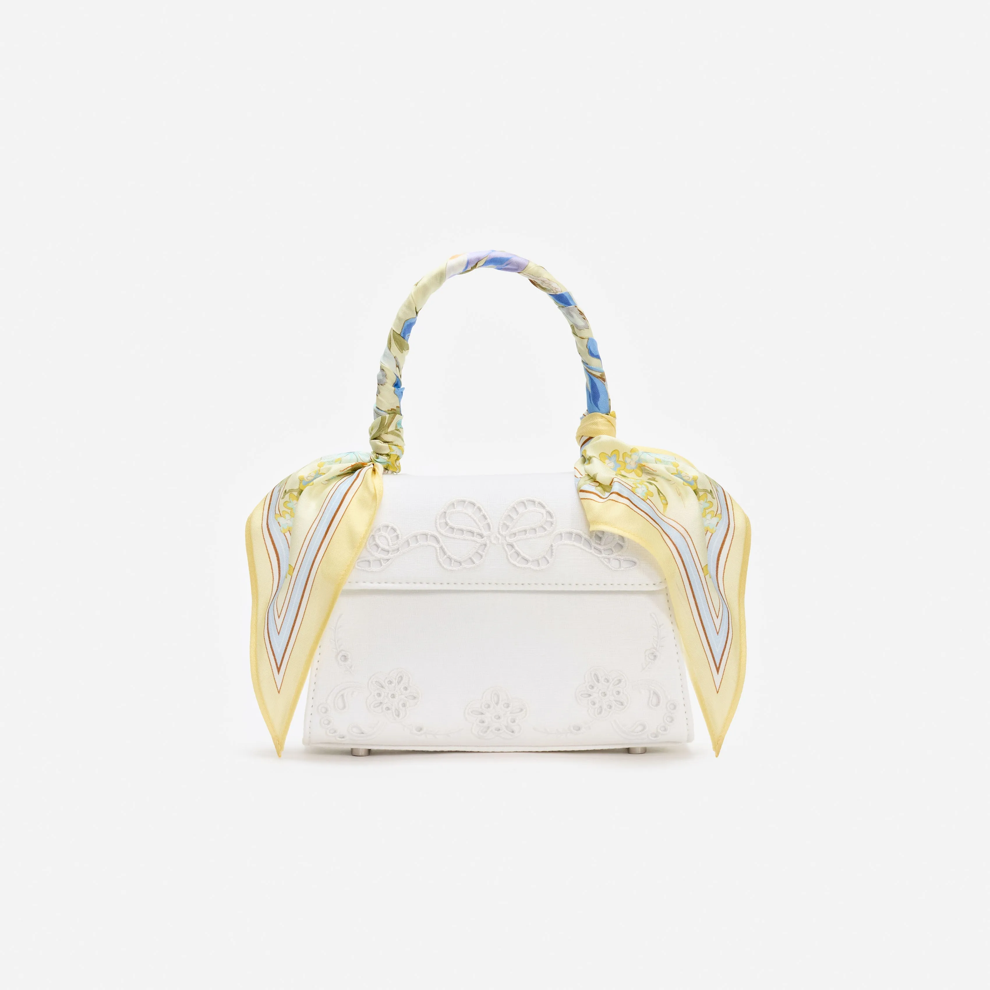 Cream Linen Yellow Floral Mini Bag sold by Self-Portrait