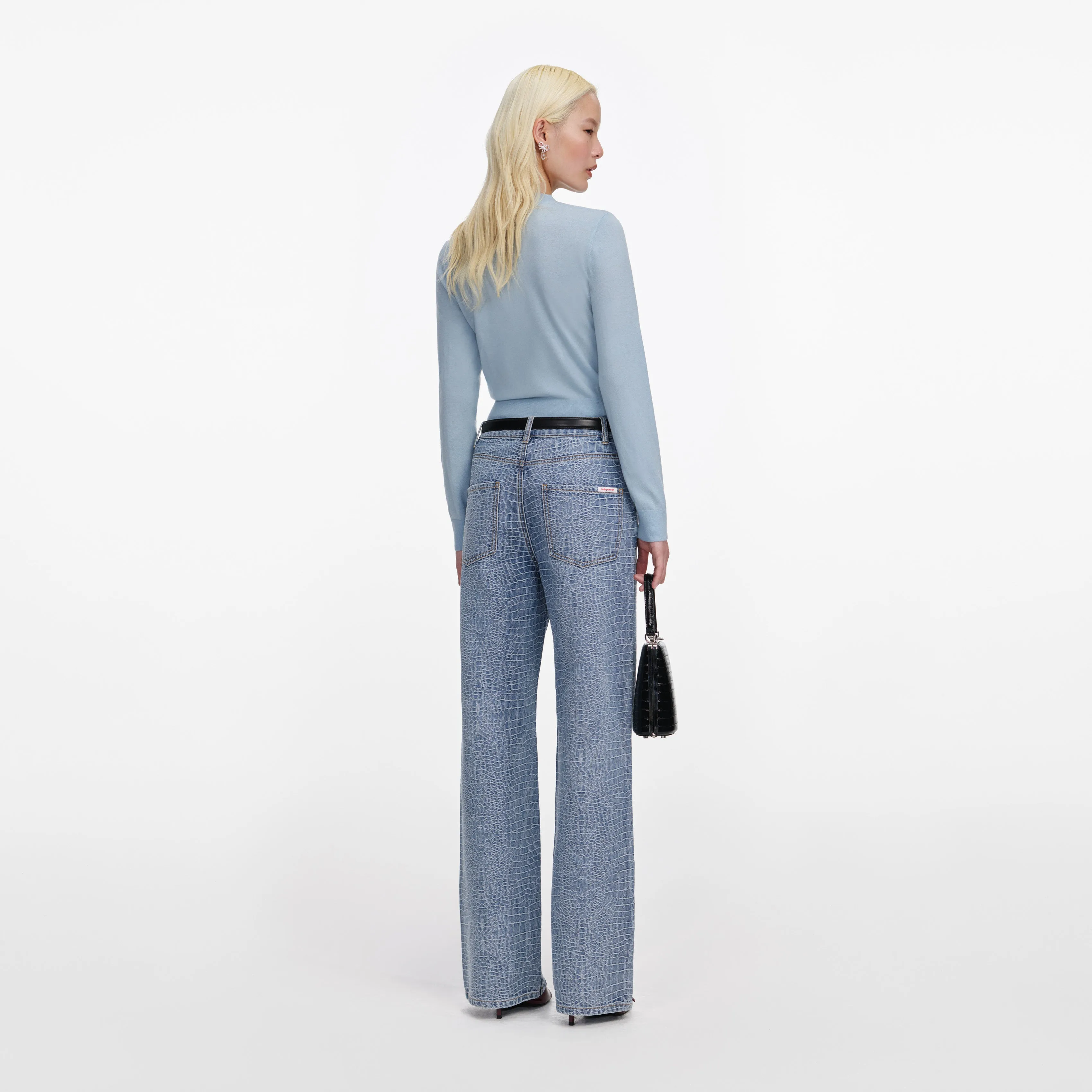 Blue Rose Wool Jumper sold by Self-Portrait product image thumbnail 3