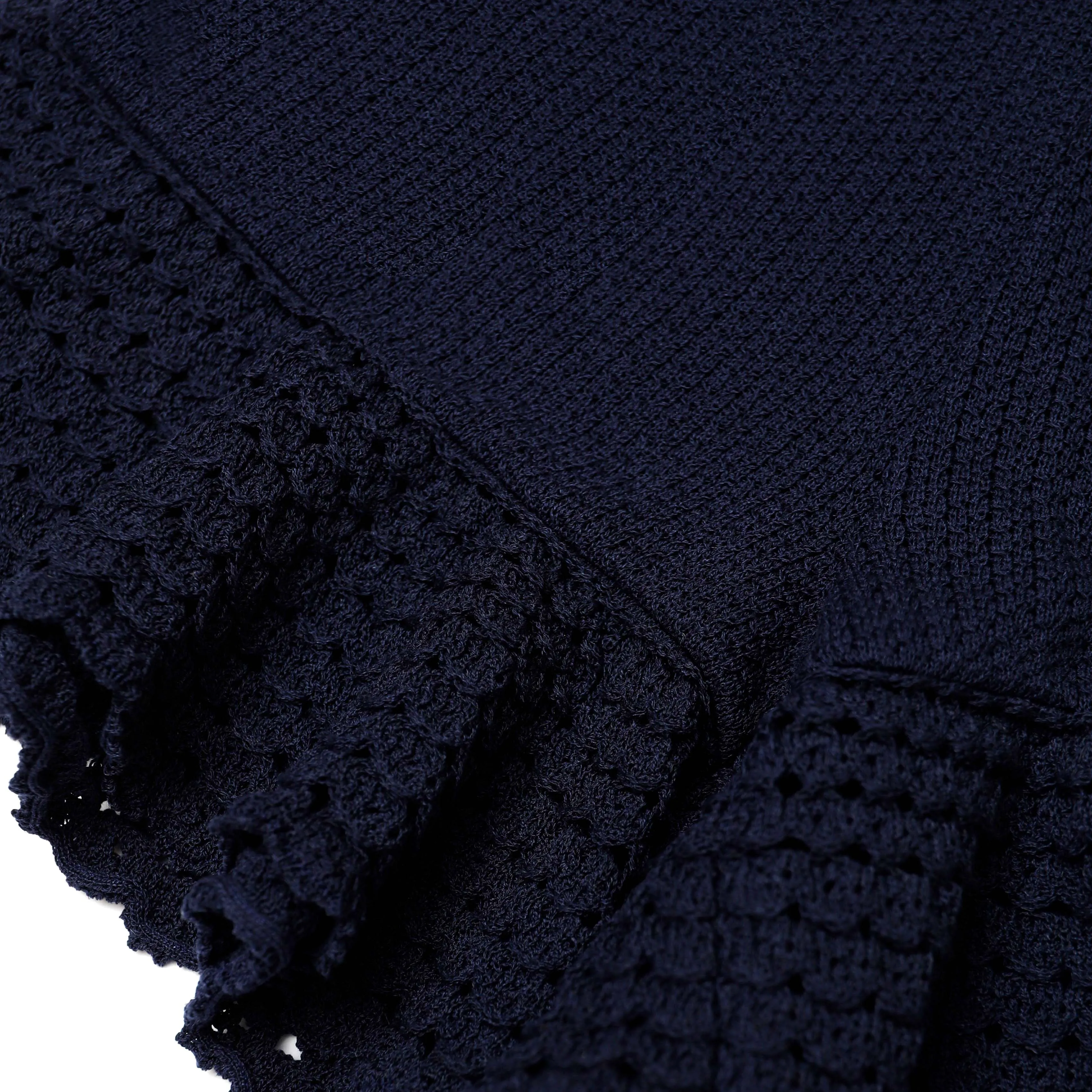 Navy Knit Shorts sold by Self-Portrait product image thumbnail 5
