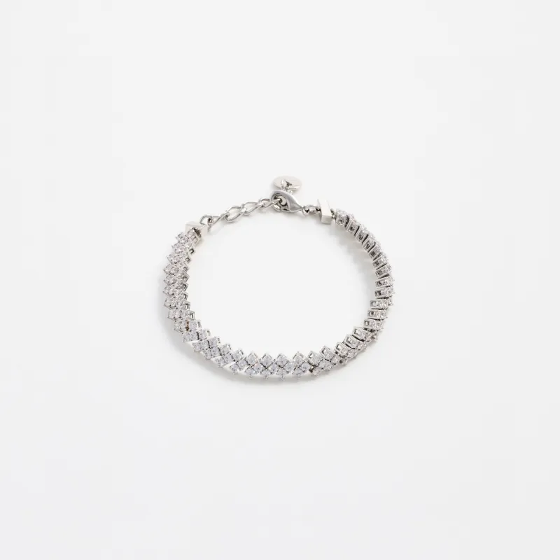 Silver Crystal Bracelet made by Self-Portrait