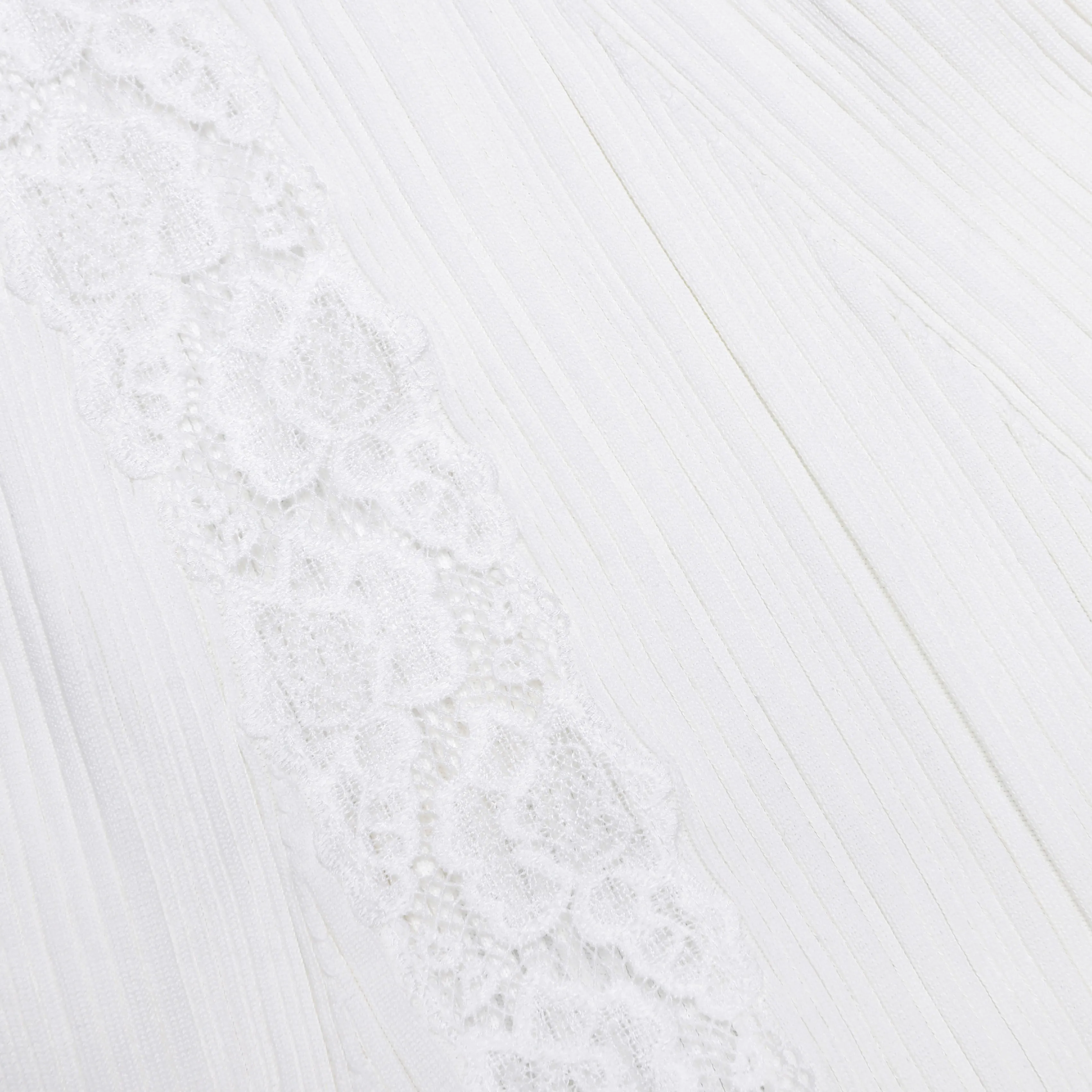 White Knit Lace Insert Midi Dress sold by Self-Portrait product image thumbnail 5