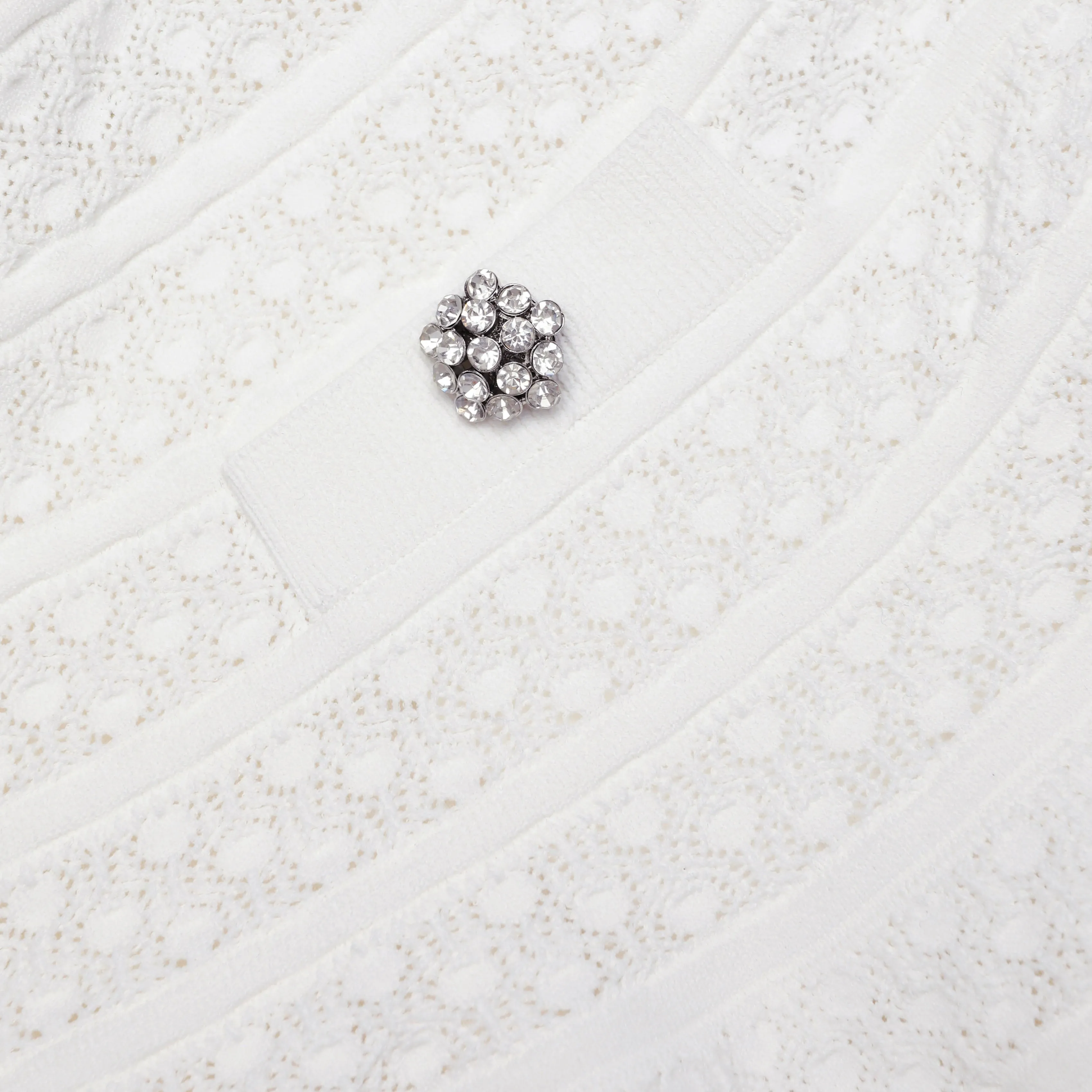 White Pointelle Knit Mini Skirt sold by Self-Portrait product image thumbnail 5
