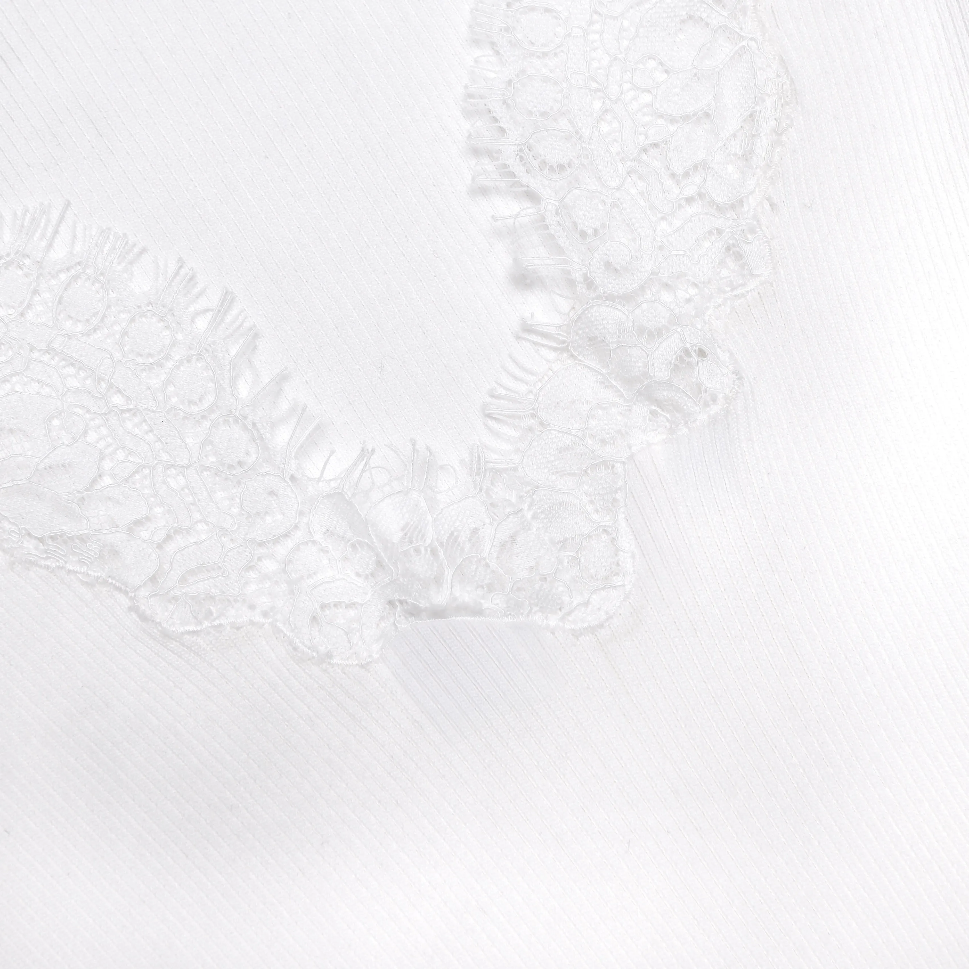 White Lace Trim Knit Bodysuit sold by Self-Portrait product image thumbnail 5