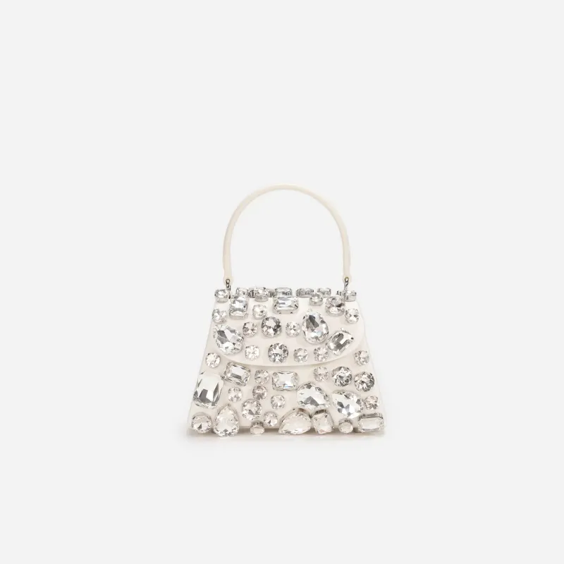 Cream Multi Crystal Mini Bag made by Self-Portrait