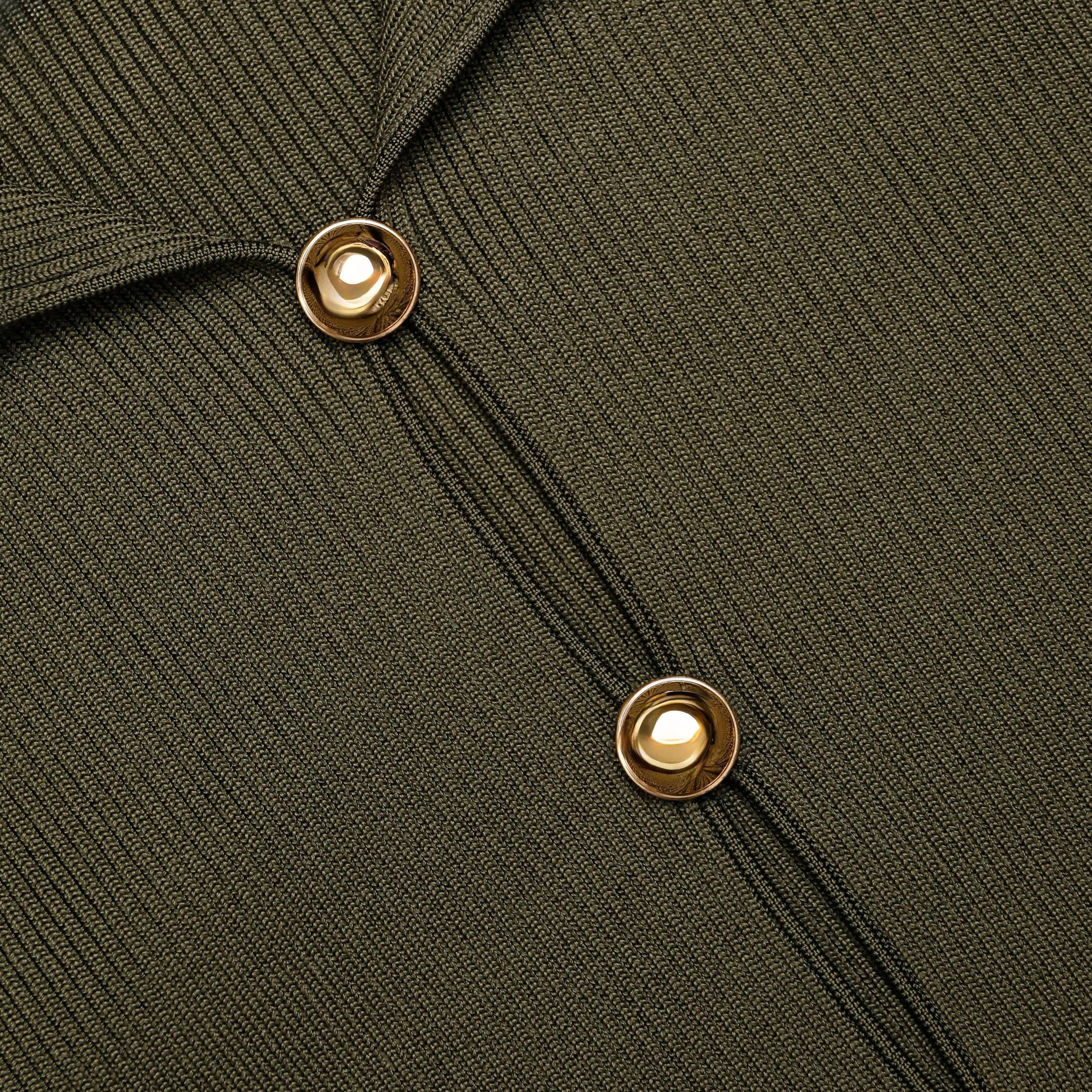 Khaki Button Down Knit Top sold by Self-Portrait product image thumbnail 5