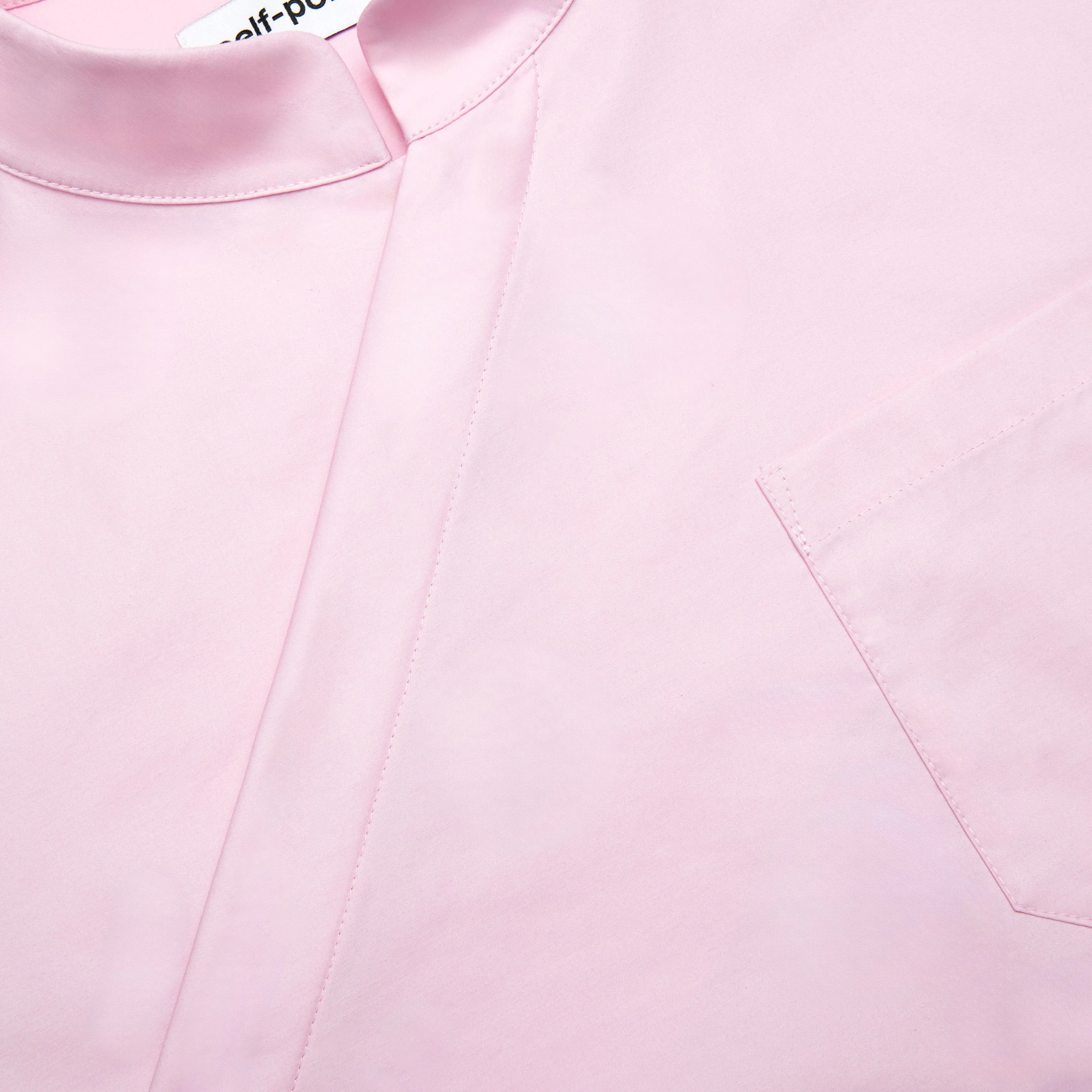 Pink Cotton Asymmetric Shirt sold by Self-Portrait product image thumbnail 5
