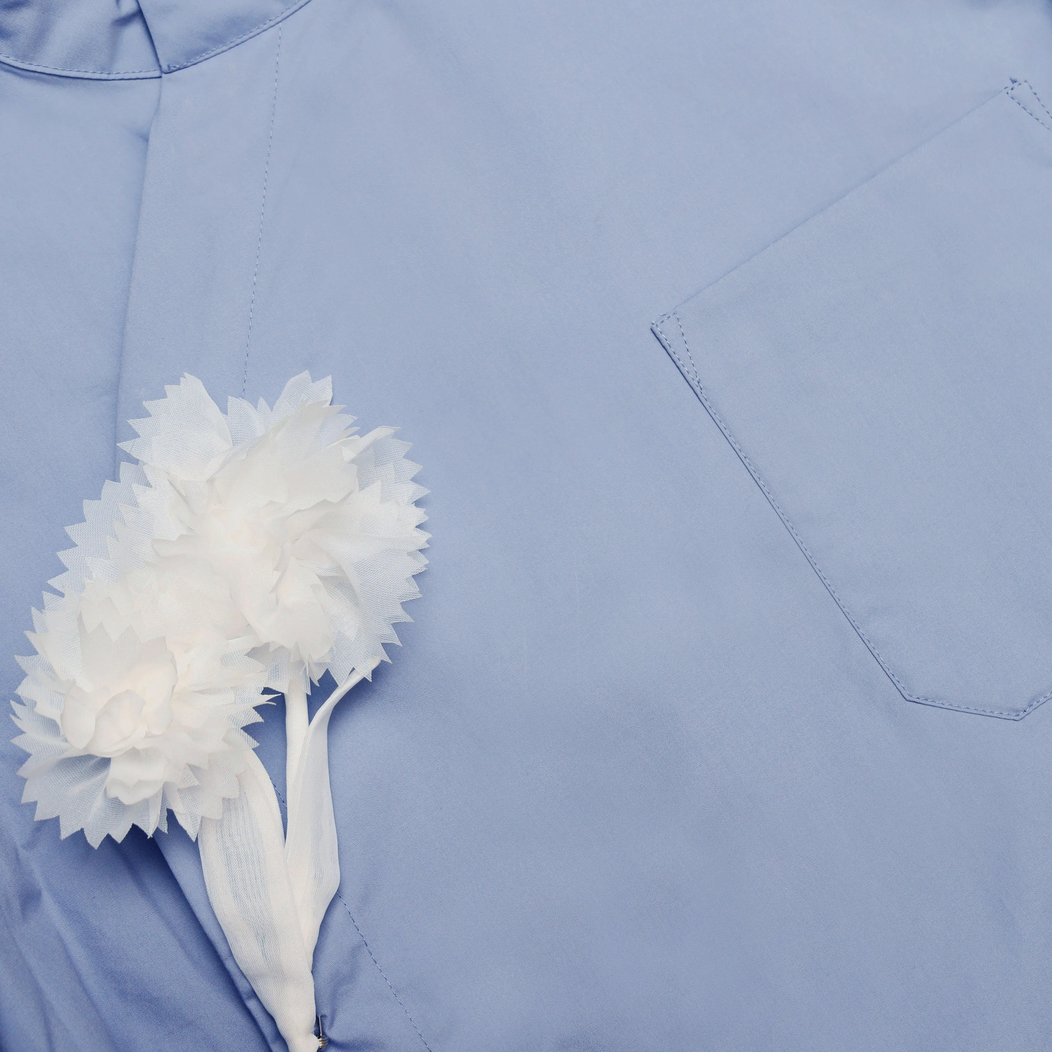 Blue Cotton Drape Mini Dress sold by Self-Portrait product image thumbnail 5