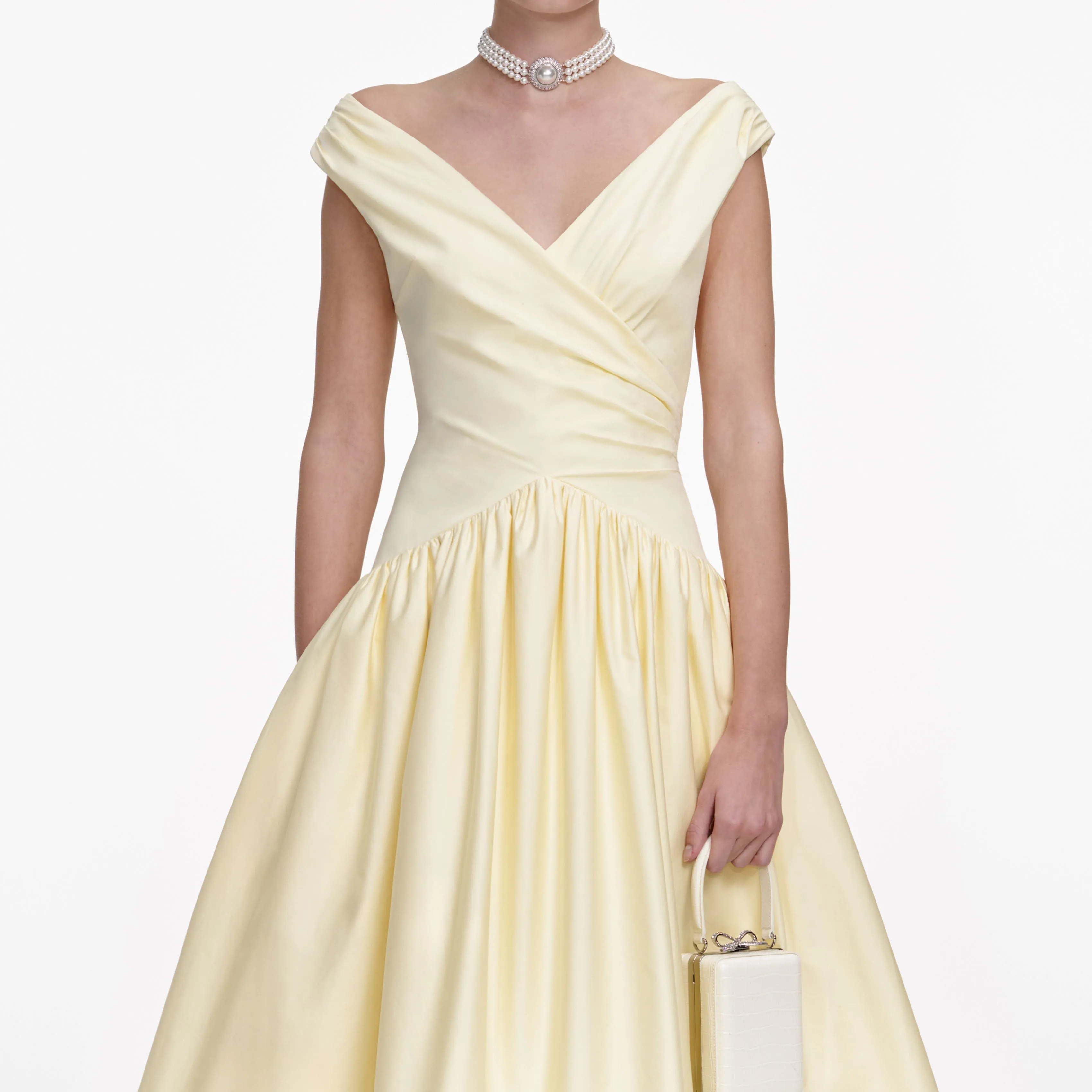 Yellow Cotton Midi Dress sold by Self-Portrait product image thumbnail 4