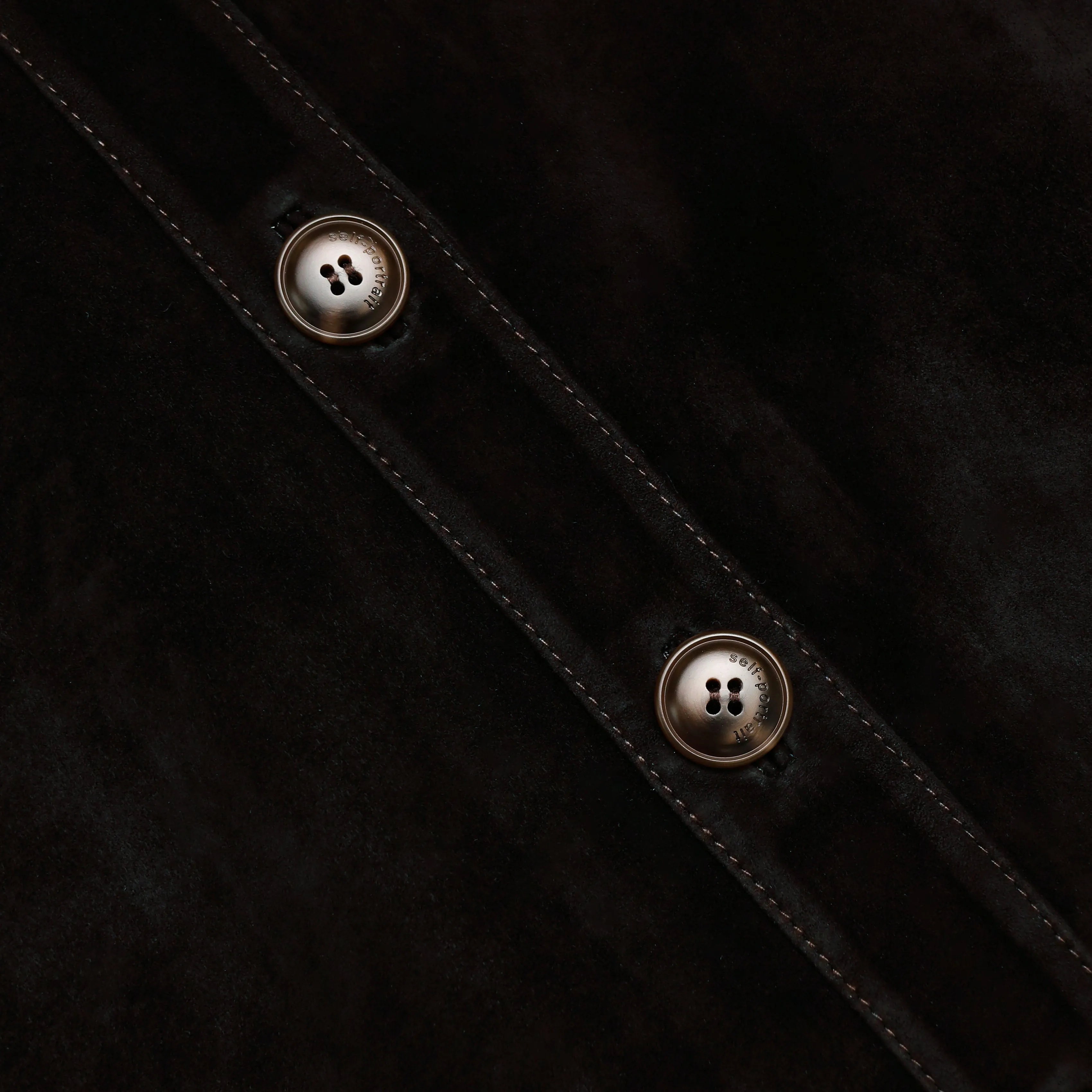 Brown Suede Midi Skirt sold by Self-Portrait product image thumbnail 5