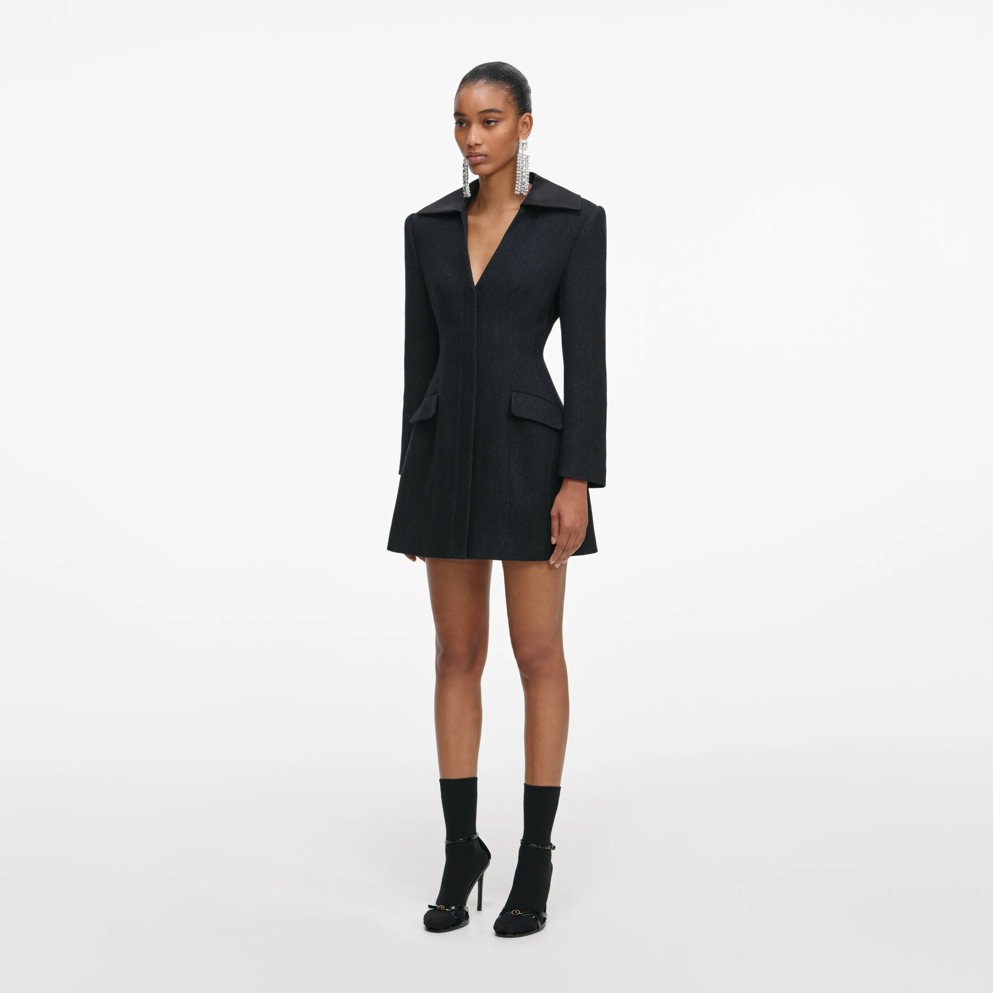Black Blazer Mini Dress sold by Self-Portrait product image thumbnail 2