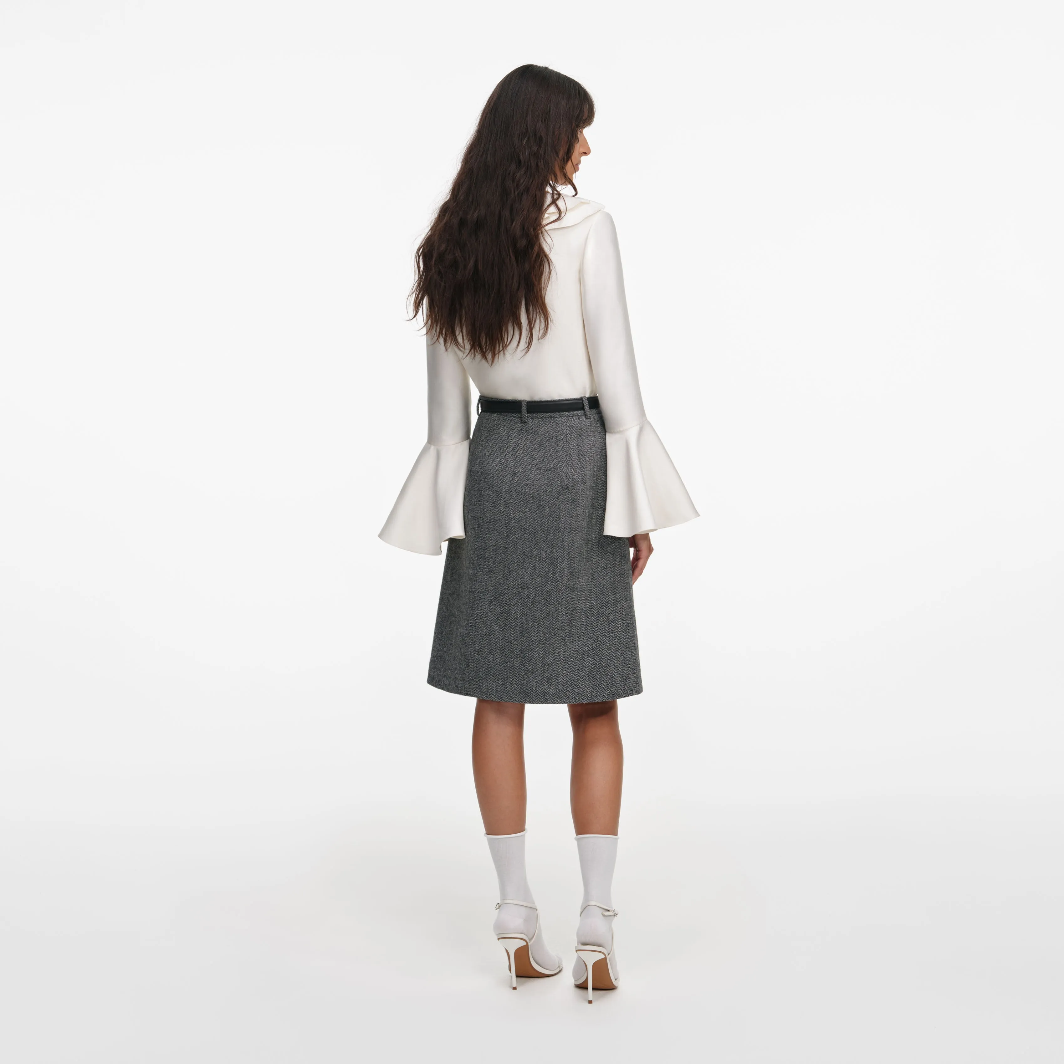 Cream Taffeta Ruffle Top sold by Self-Portrait product image thumbnail 3