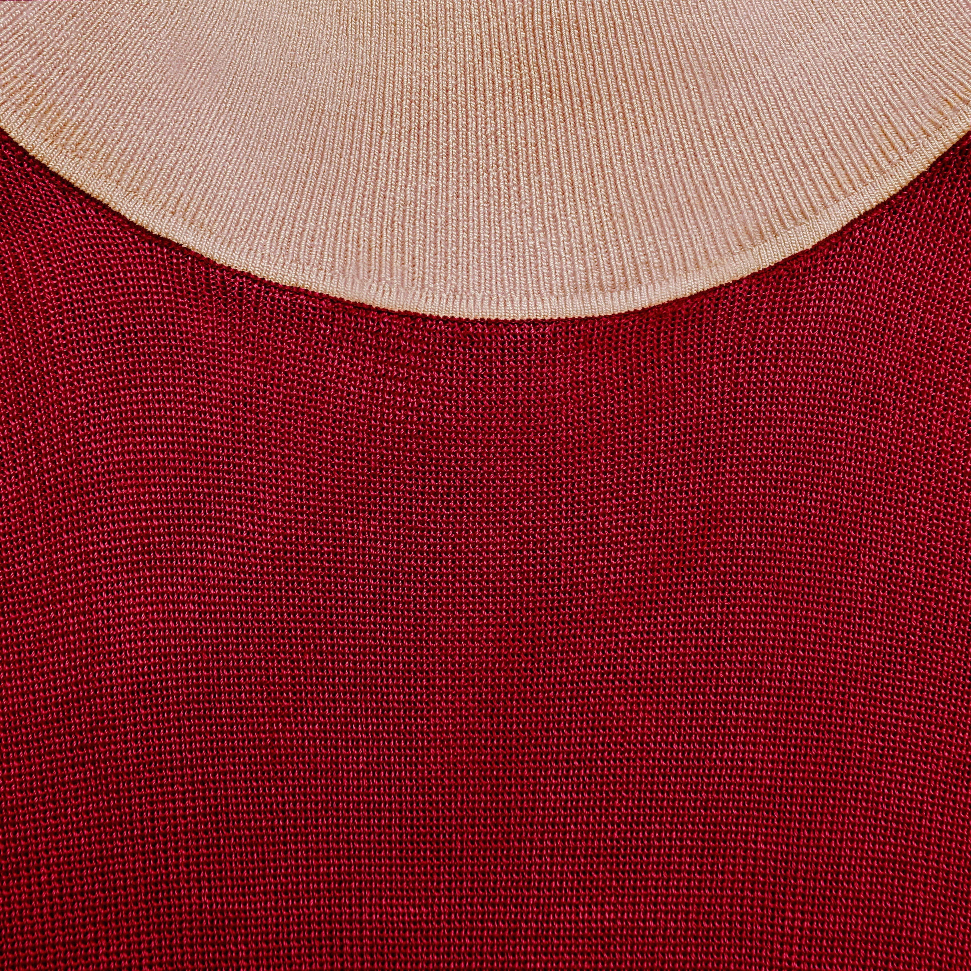Burgundy Viscose Knit Top sold by Self-Portrait product image thumbnail 5