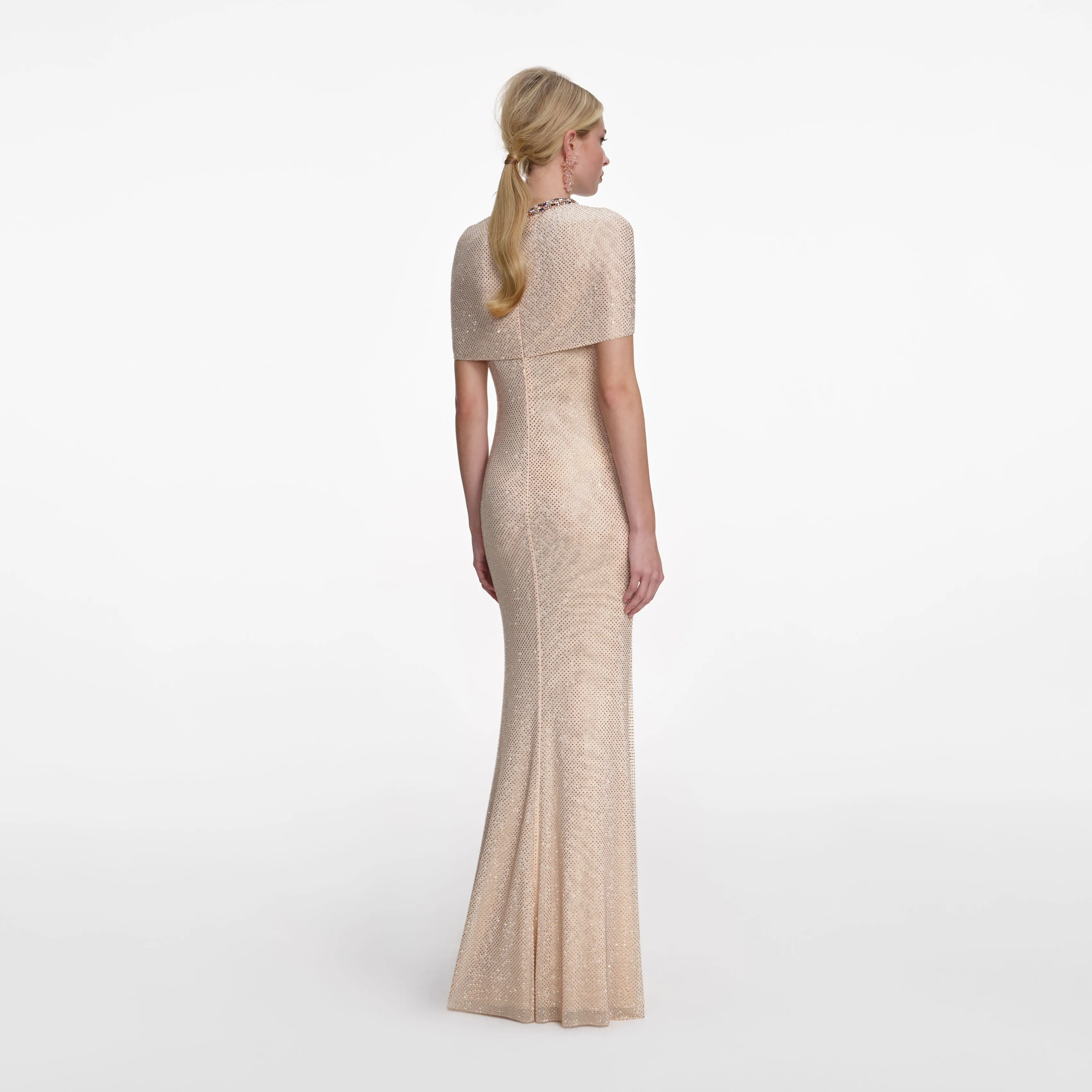Champagne Rhinestone Maxi Dress sold by Self-Portrait product image thumbnail 3