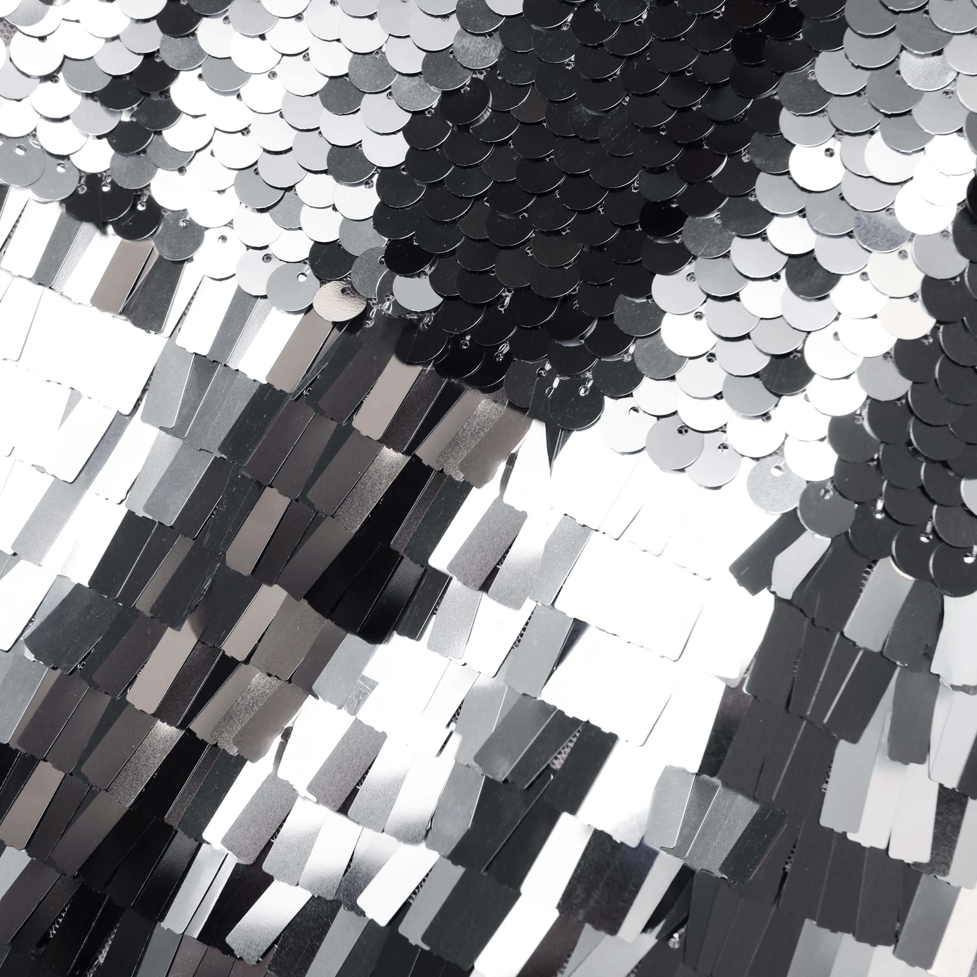 Silver Gradient Sequin Midi Skirt sold by Self-Portrait product image thumbnail 5
