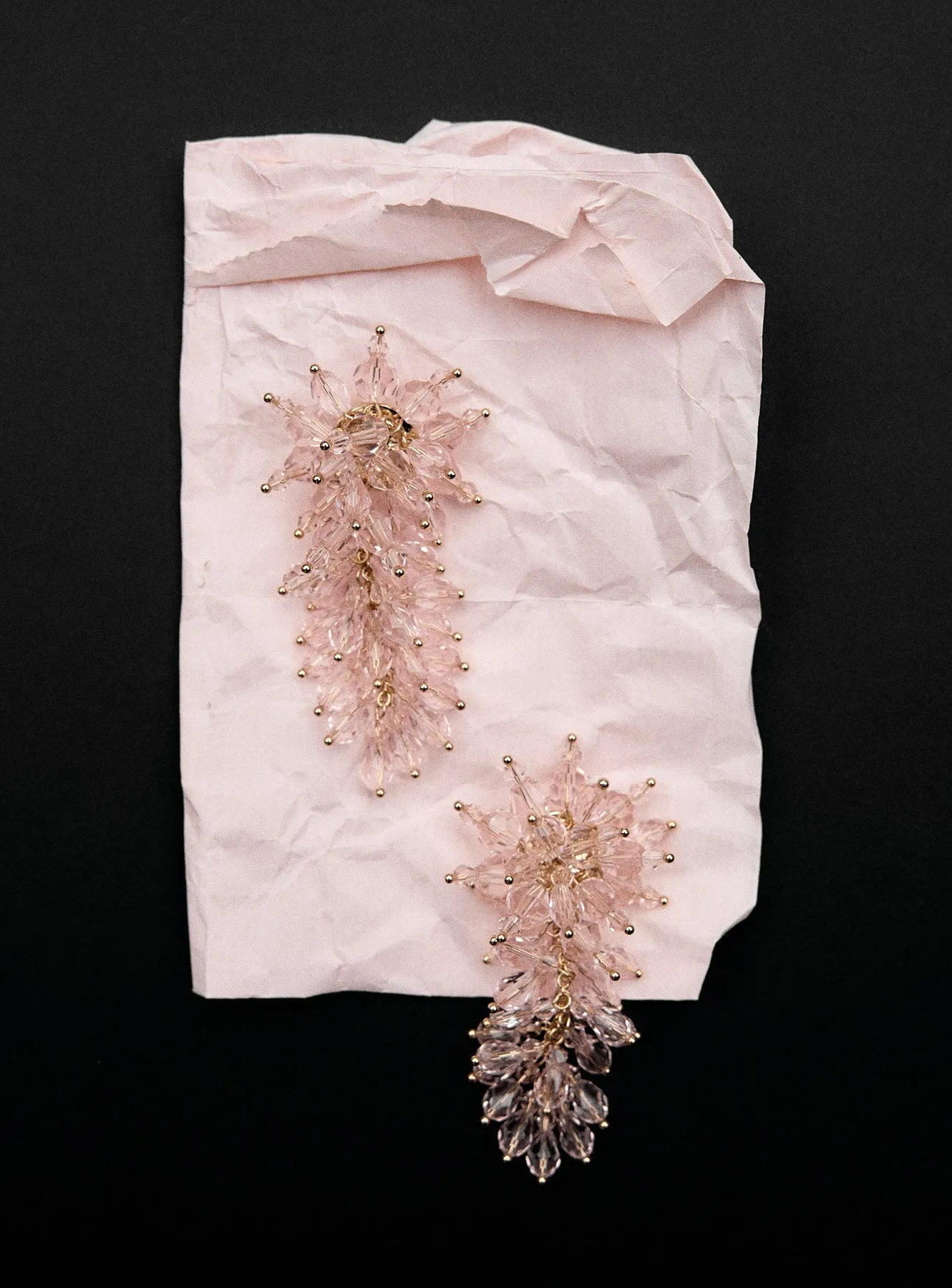 Pink Crystal Cluster Earrings sold by Self-Portrait product image thumbnail 5