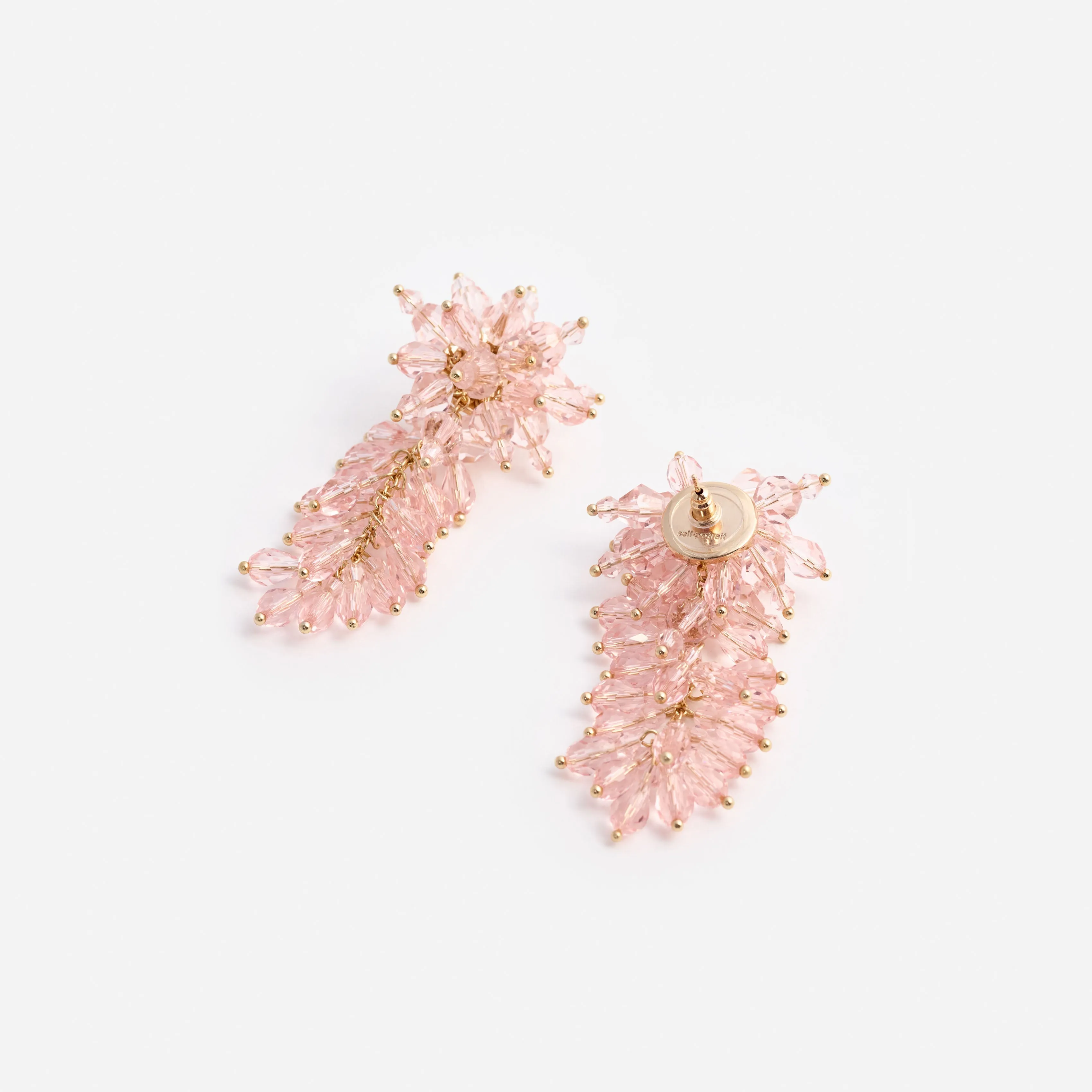 Pink Crystal Cluster Earrings sold by Self-Portrait product image thumbnail 3