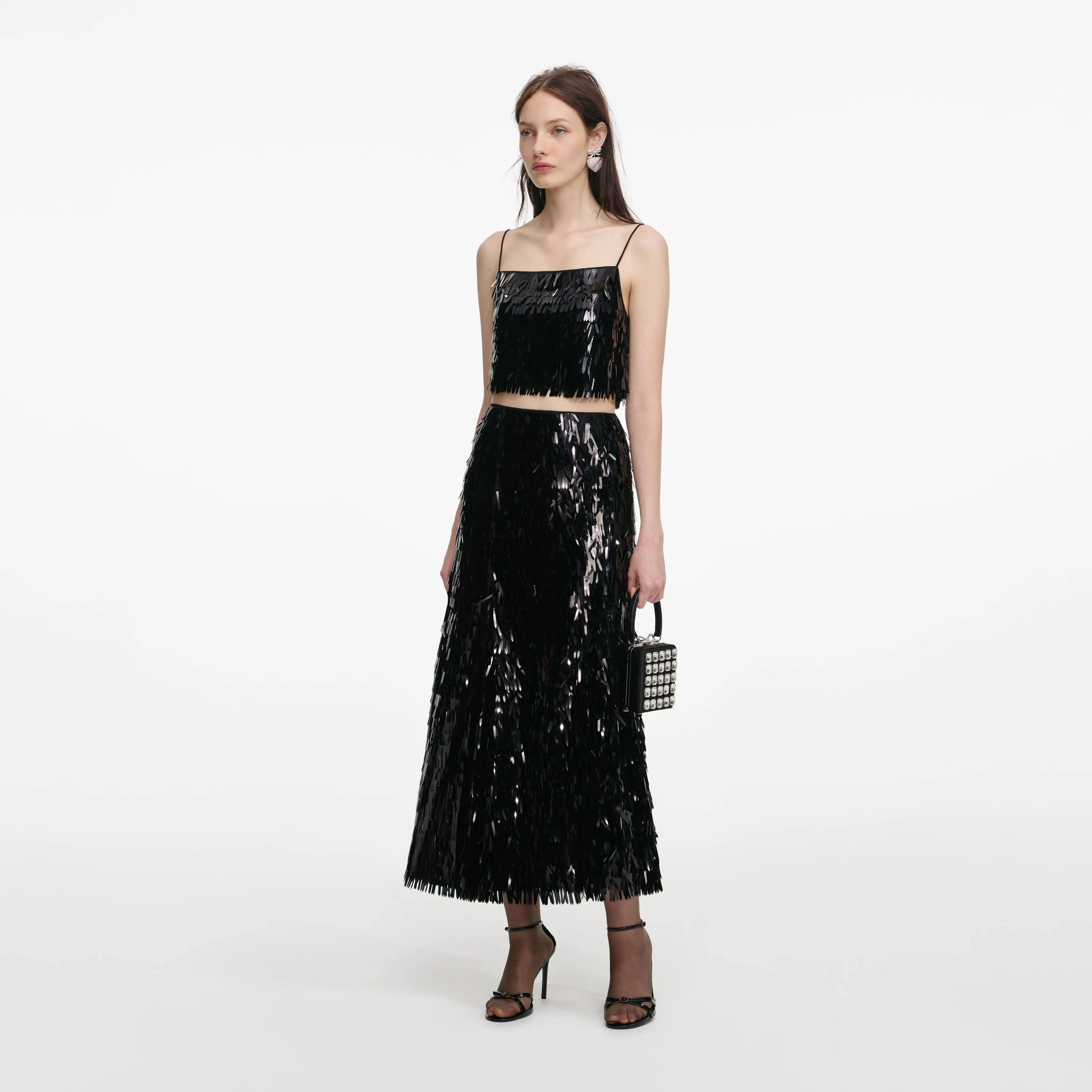 Black Sequin Top sold by Self-Portrait product image thumbnail 2