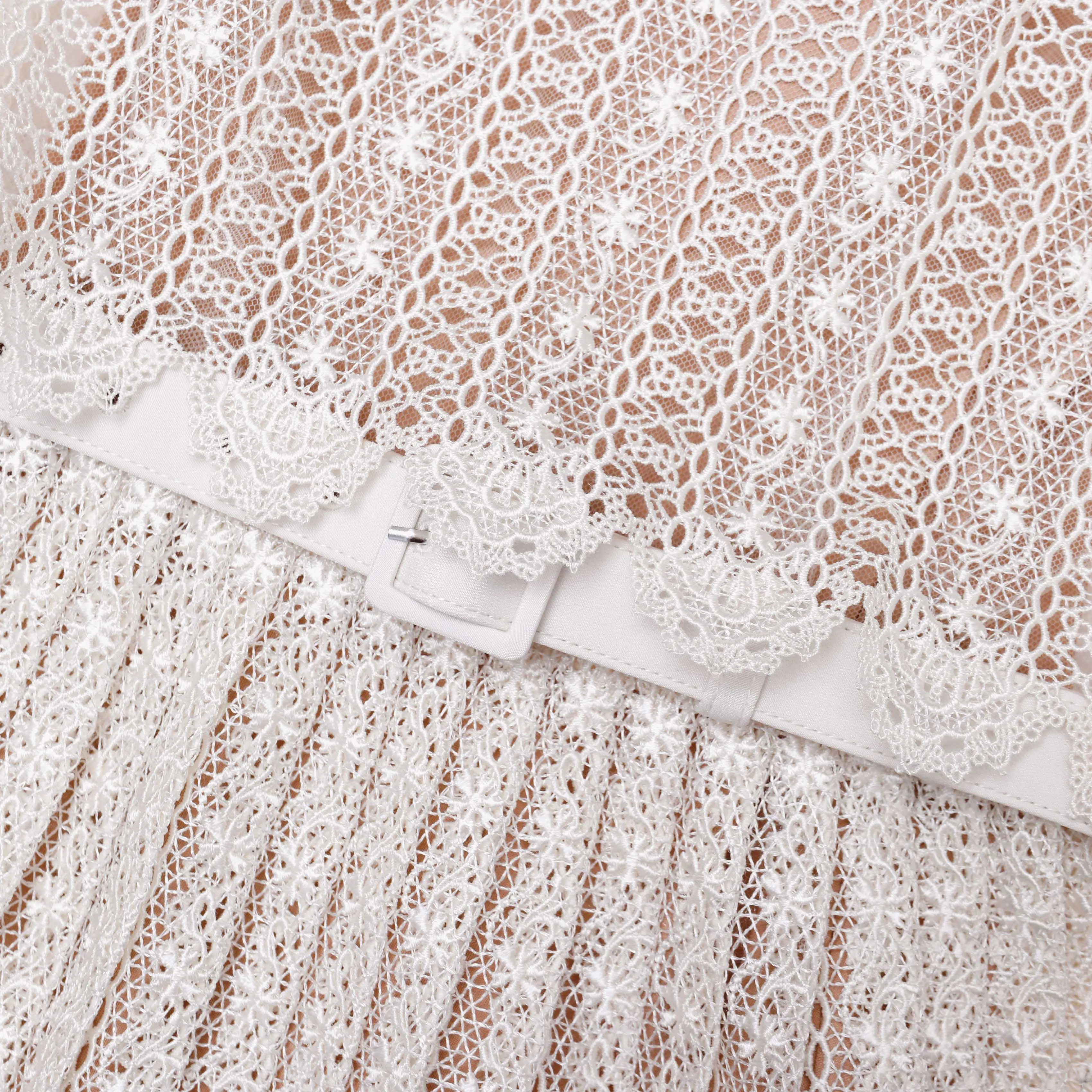 Cream Organza Lace Mini Dress sold by Self-Portrait product image thumbnail 5