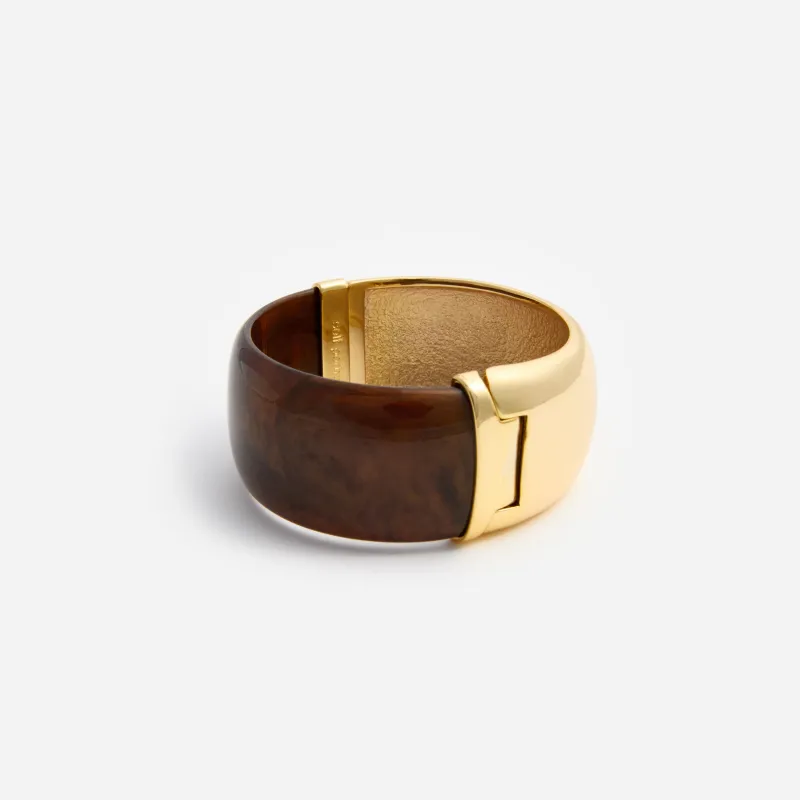 Gold Tiger Eye Bangle made by Self-Portrait