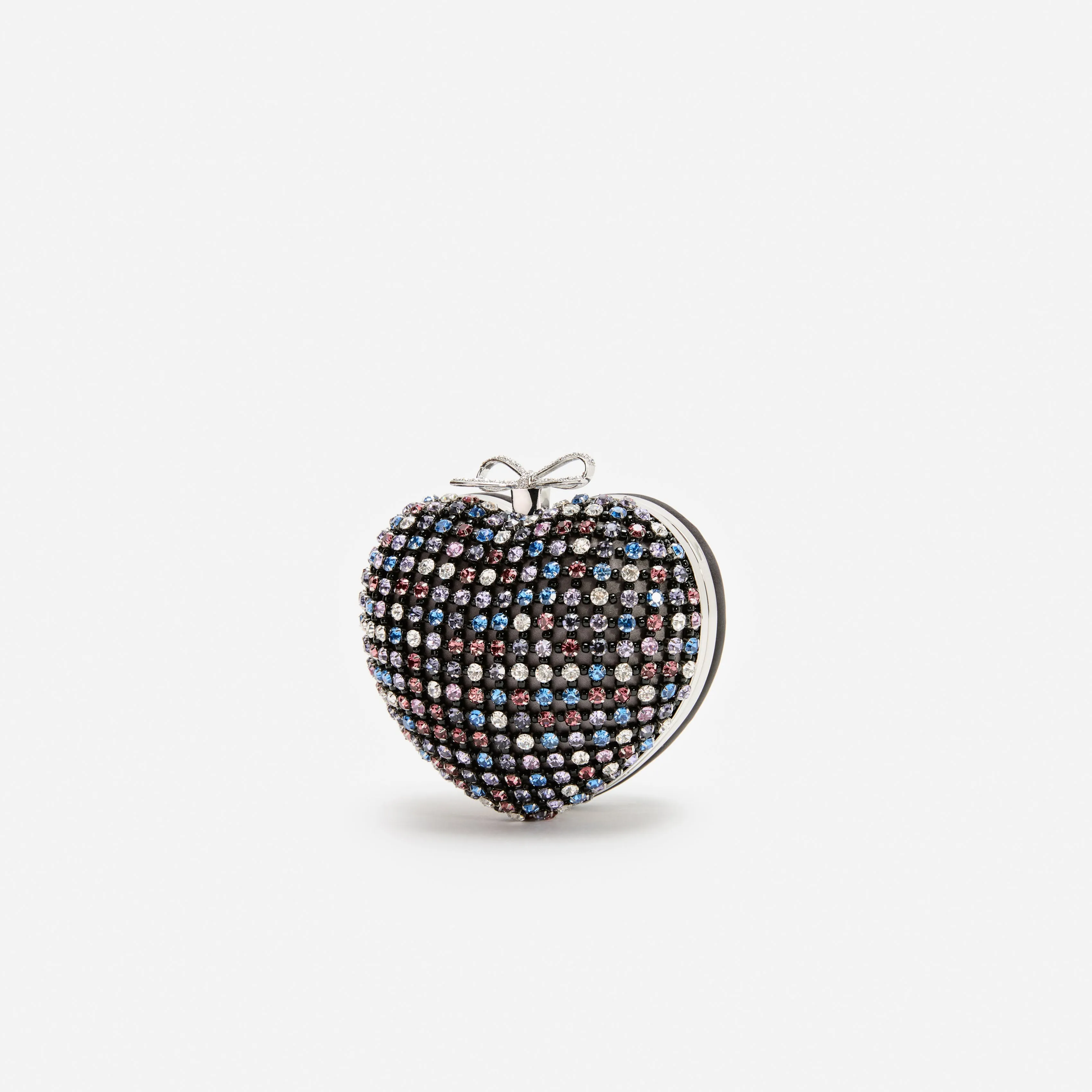 Multi Crystal Heart Clutch sold by Self-Portrait product image thumbnail 2