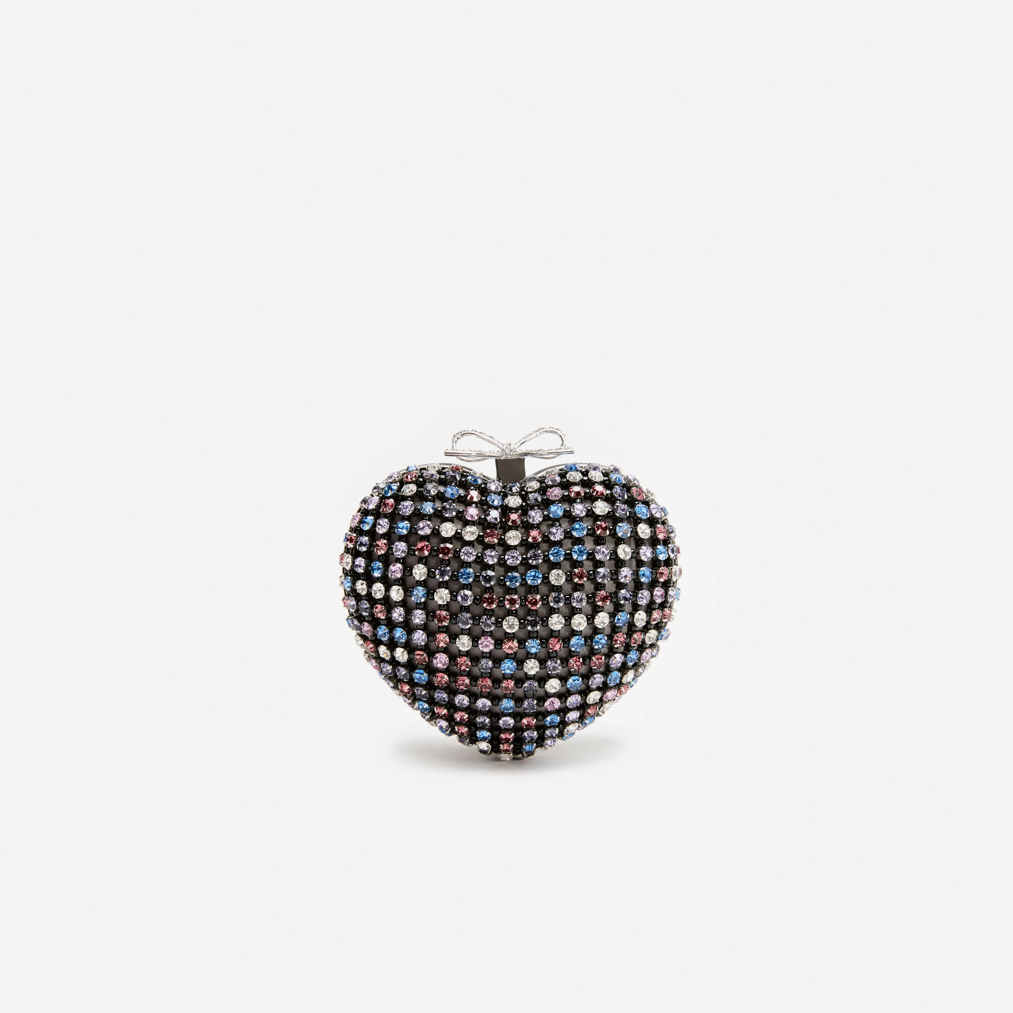 Multi Crystal Heart Clutch sold by Self-Portrait