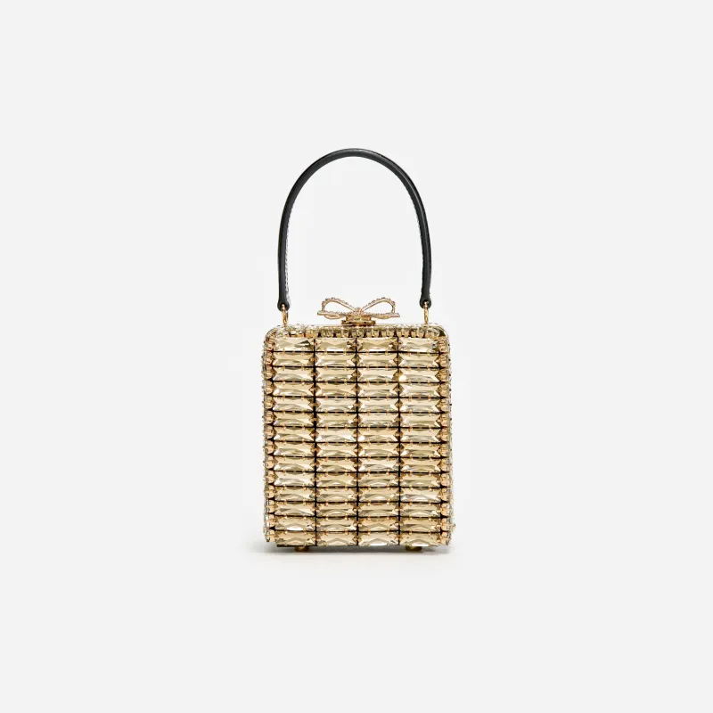 Gold Crystal Micro Bag made by Self-Portrait