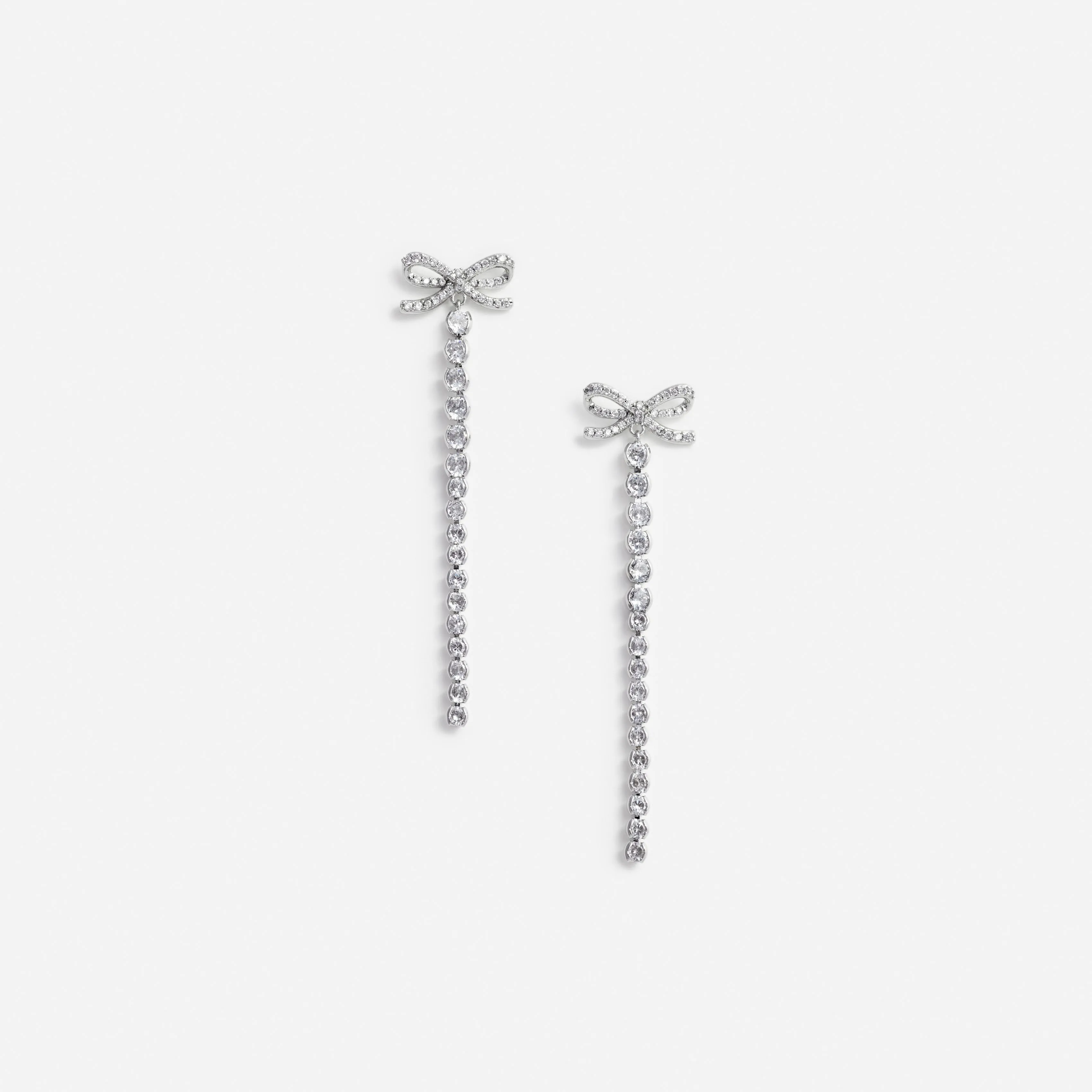 Crystal Bow Droplet Earrings sold by Self-Portrait