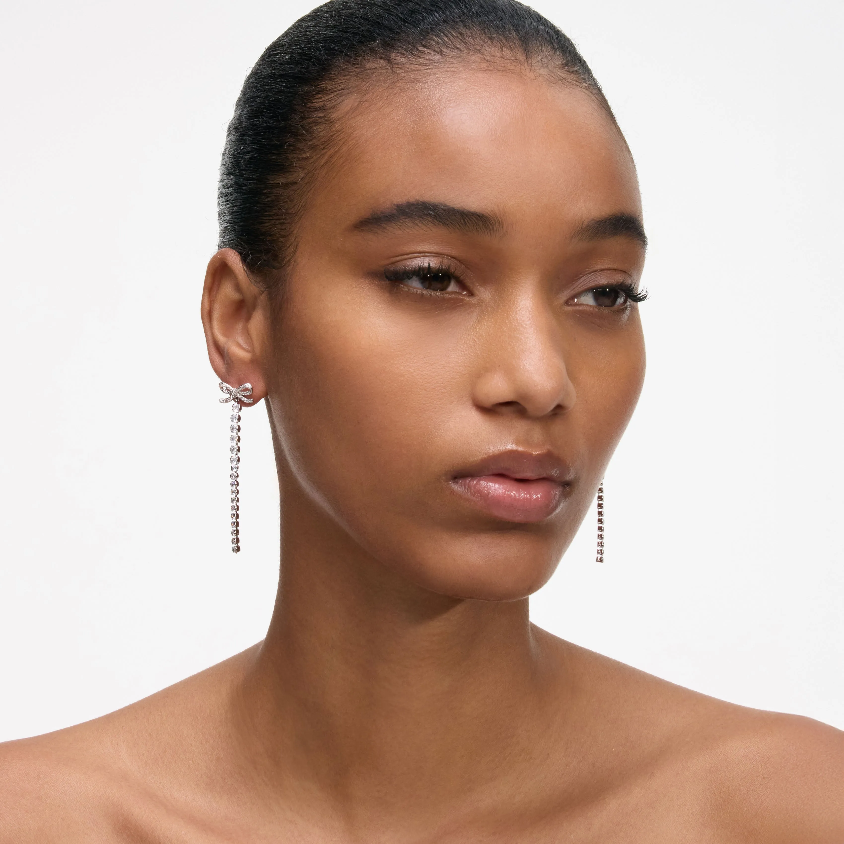 Crystal Bow Droplet Earrings sold by Self-Portrait product image thumbnail 2
