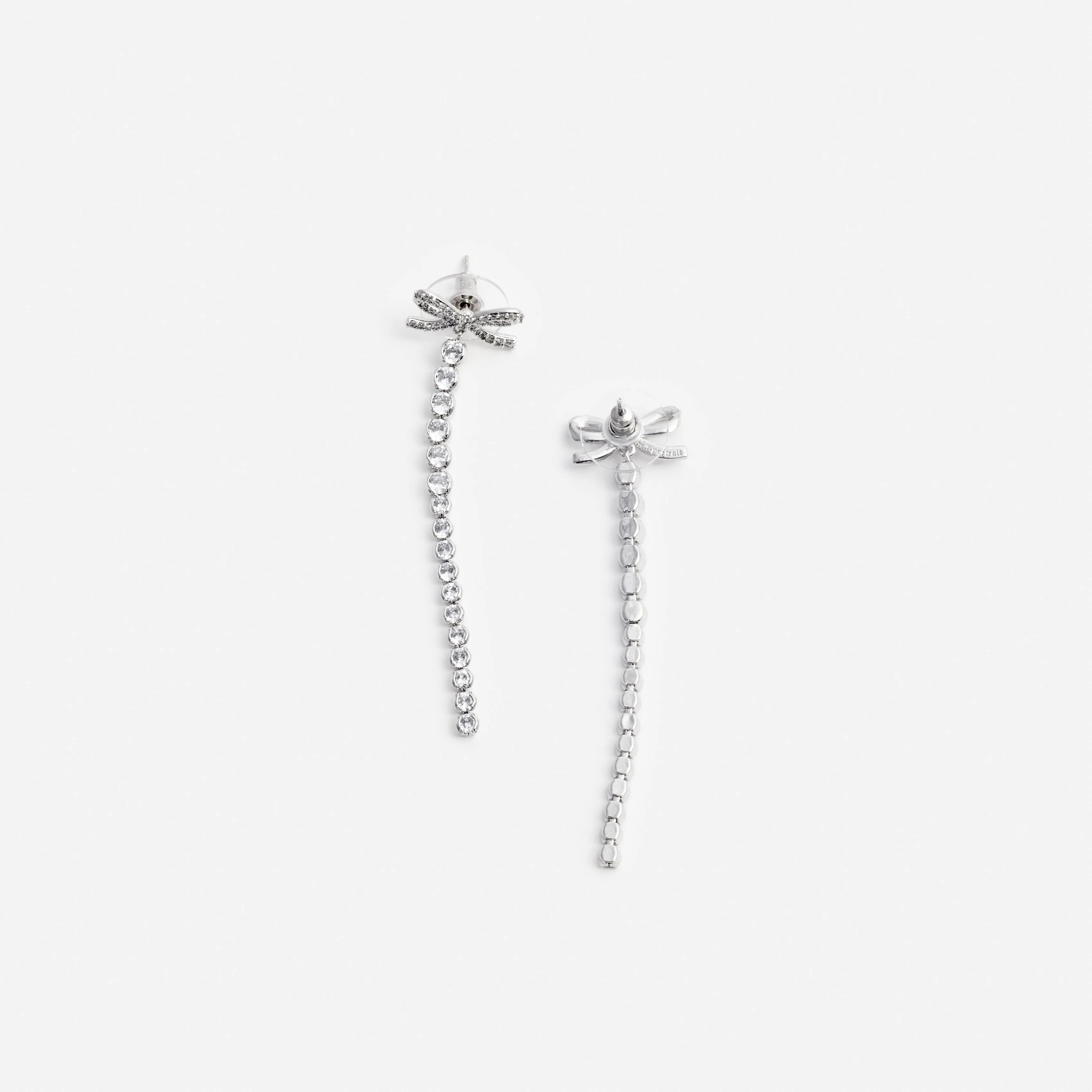Crystal Bow Droplet Earrings sold by Self-Portrait product image thumbnail 3