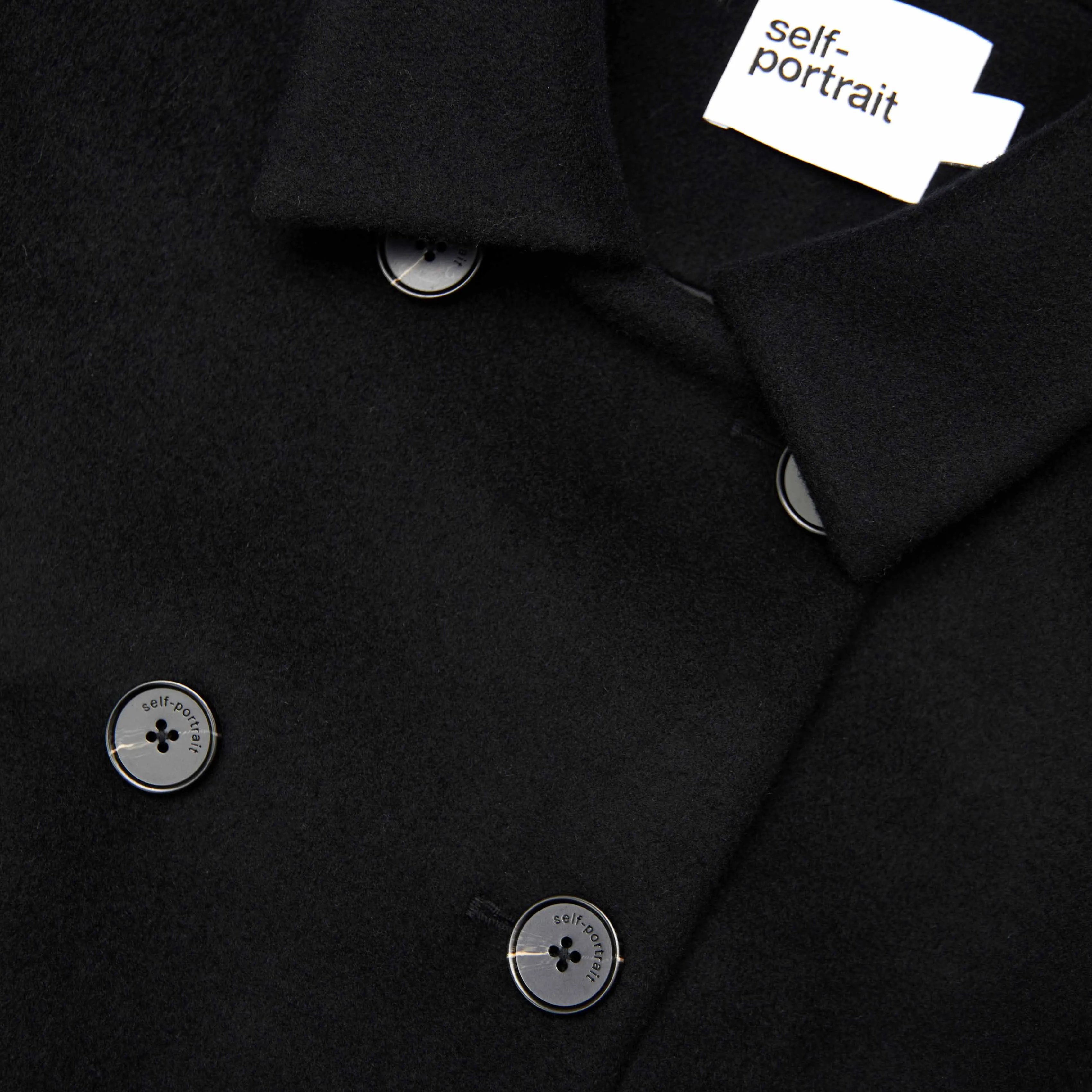 Black Wool Double Breasted Jacket sold by Self-Portrait product image thumbnail 5