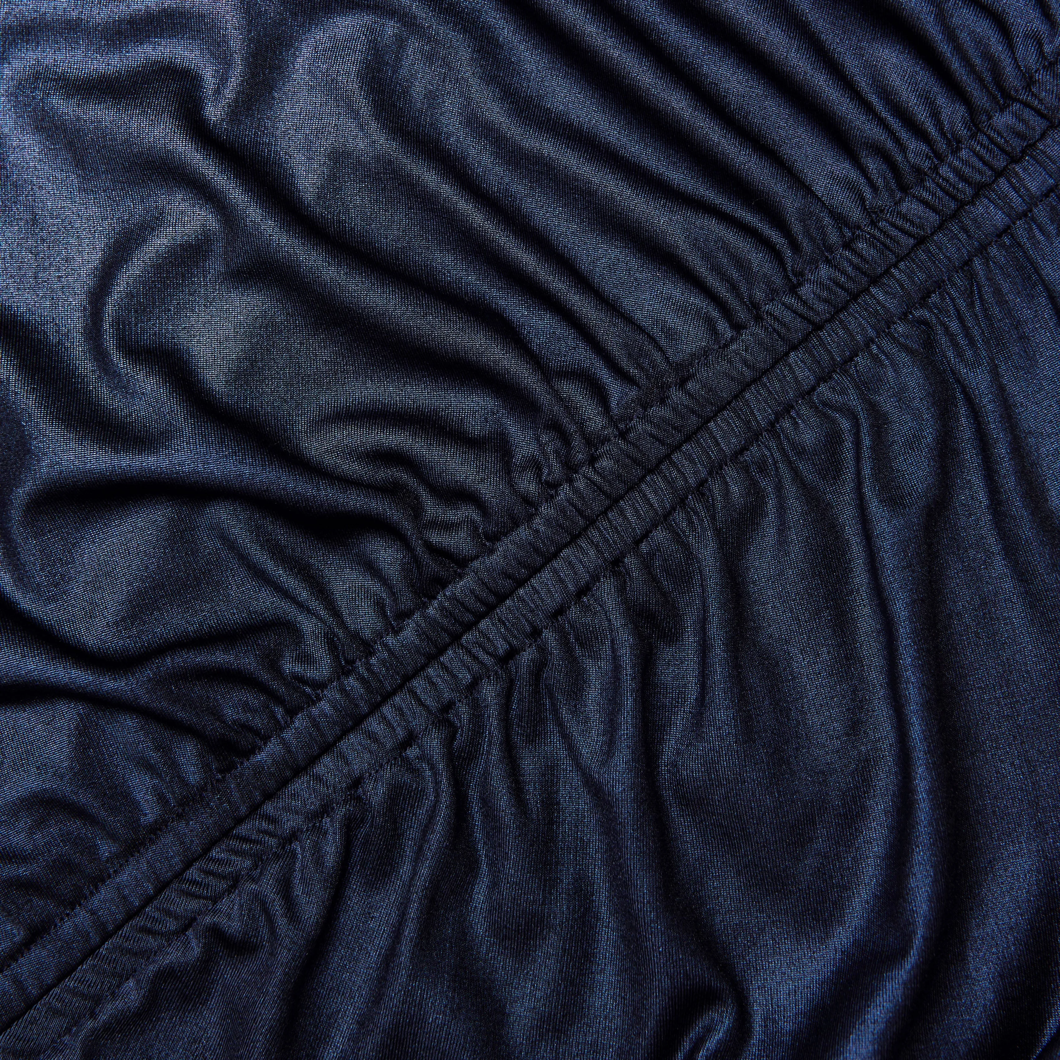 Navy Metallic Gathered Maxi Dress sold by Self-Portrait product image thumbnail 5
