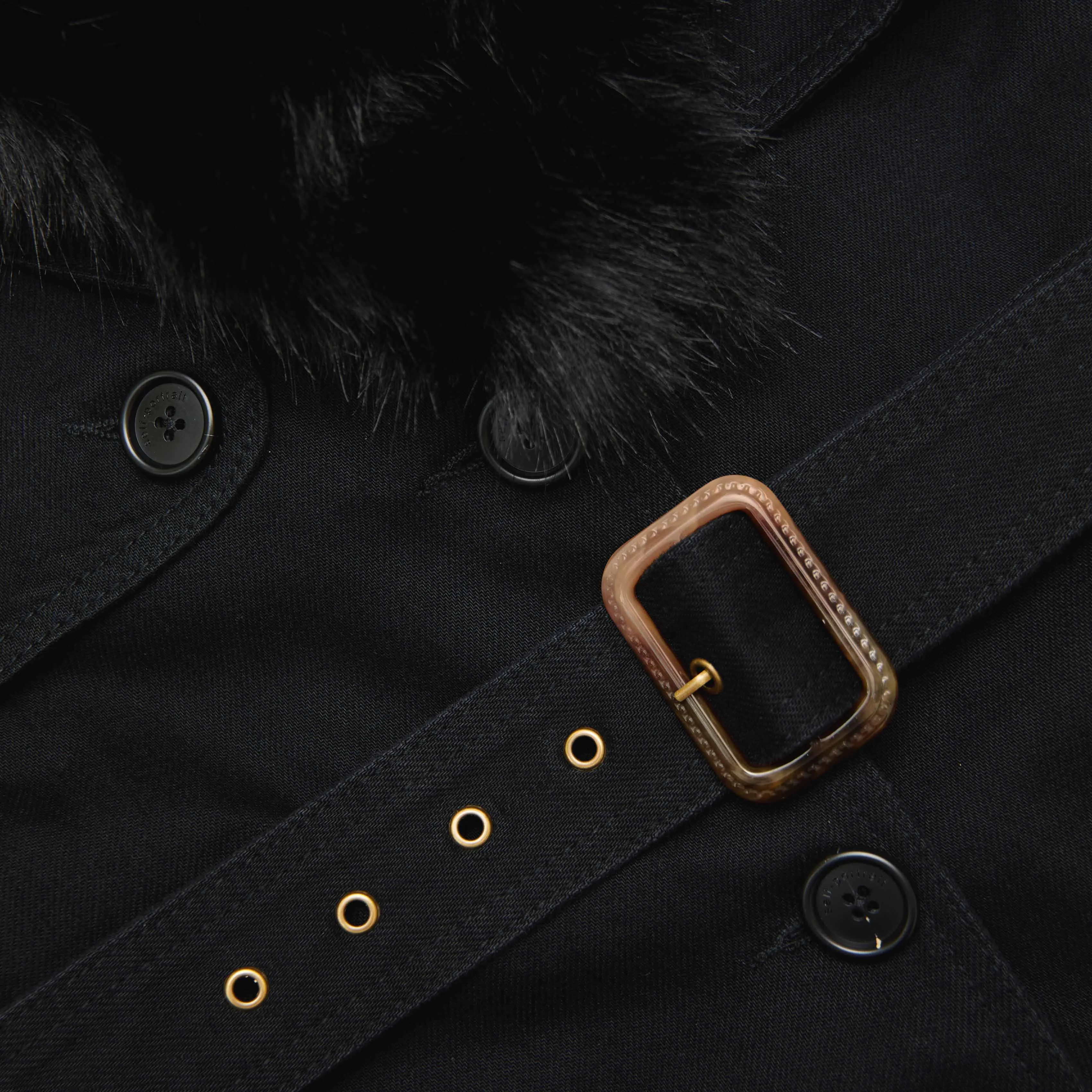 Black Denim Fur Collar Jacket sold by Self-Portrait product image thumbnail 5