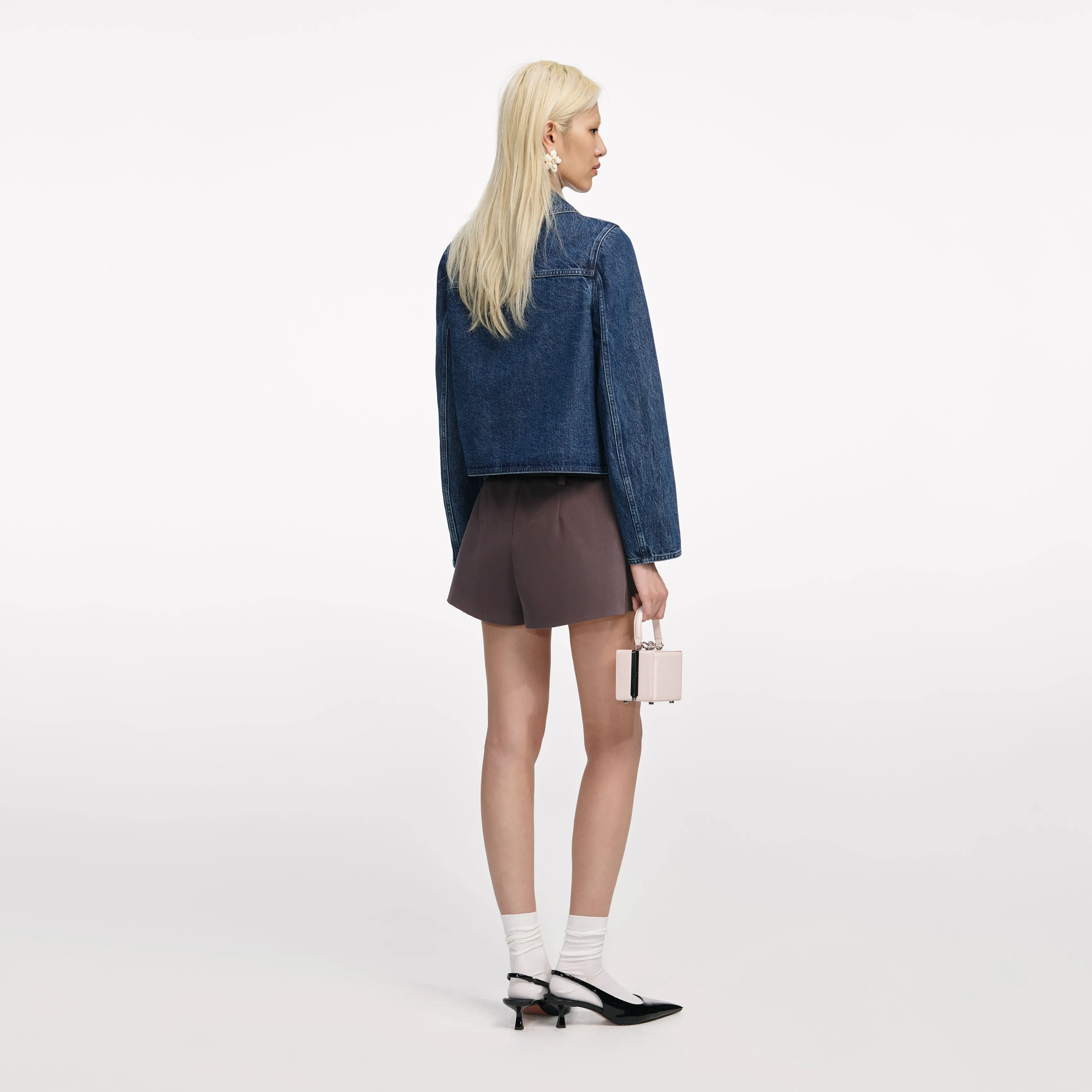 Double Breasted Denim Jacket sold by Self-Portrait product image thumbnail 3