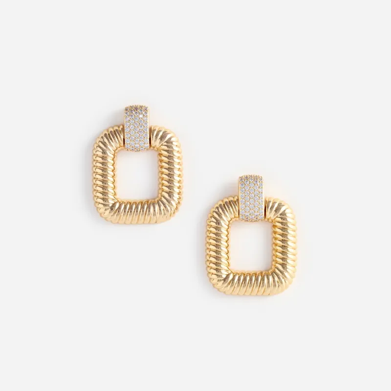 Gold Knocker Earrings made by Self-Portrait